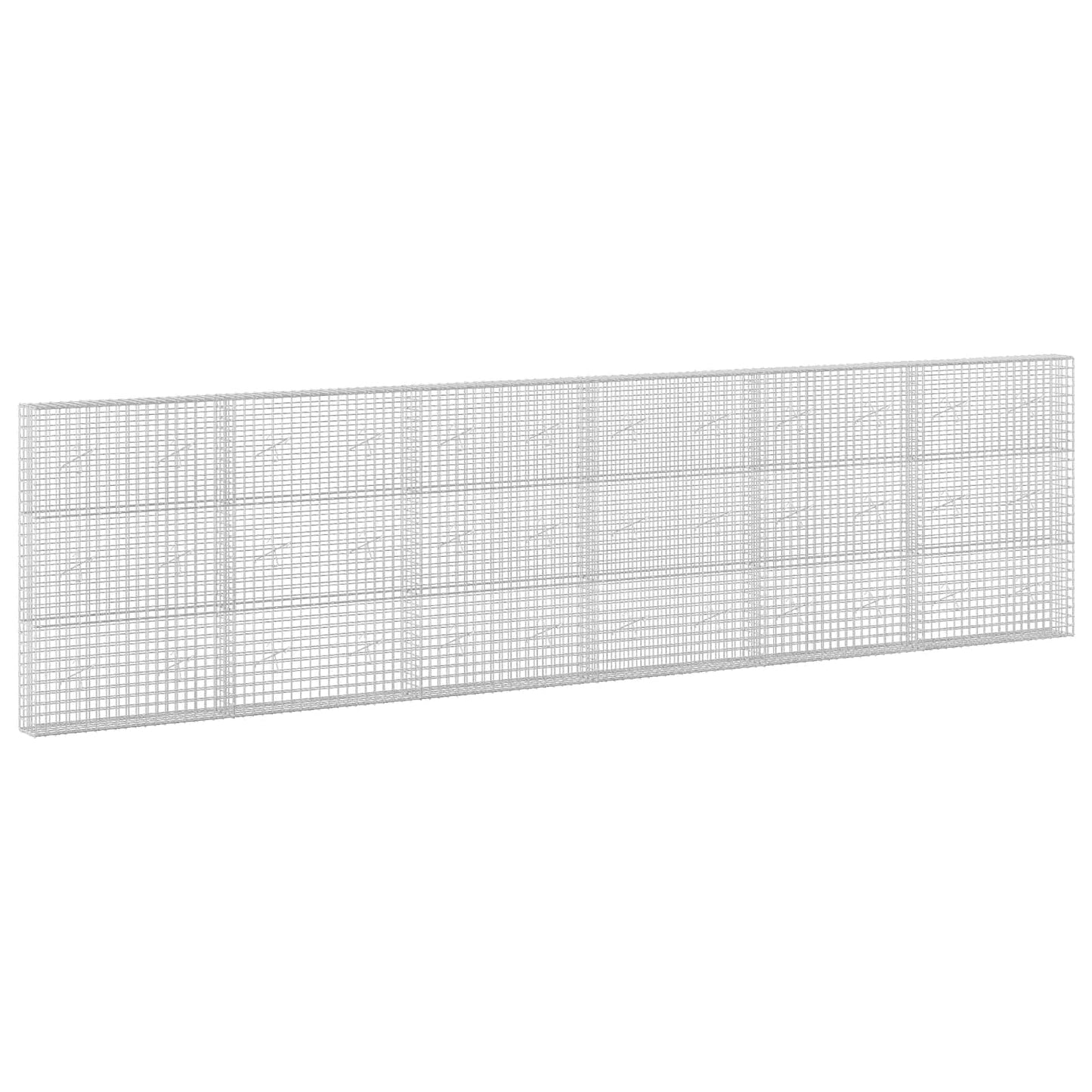 vidaXL Γκαμπιόν με σύρμα 5 mm και πλέγμα 5x5 cm 600x20x150 εκ