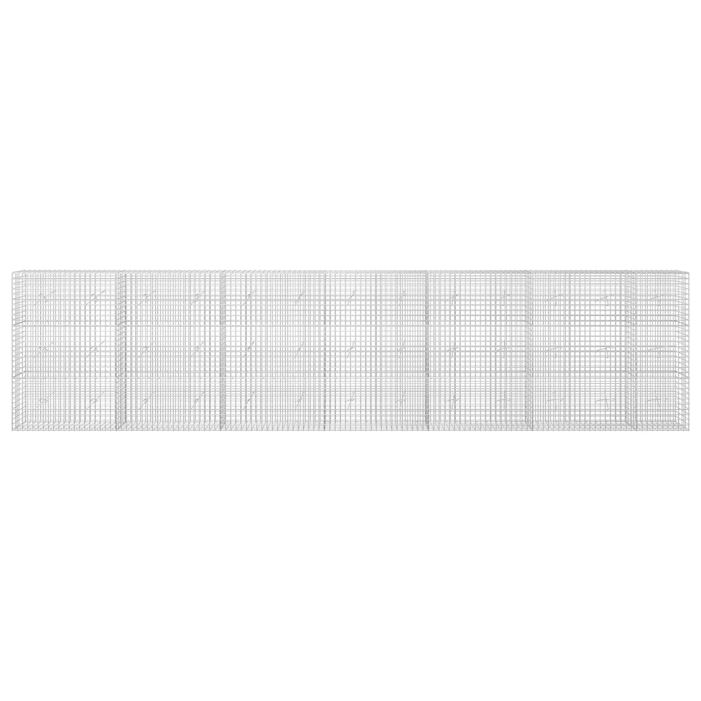 vidaXL Γκαμπιόν με σύρμα 5 mm και πλέγμα 5x5 cm 650x20x150 εκ