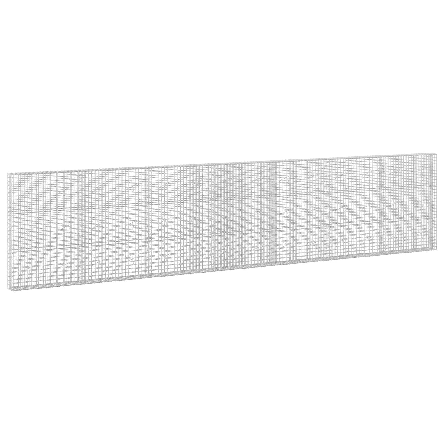 vidaXL Γκαμπιόν με σύρμα 5 mm και πλέγμα 5x5 cm 700x20x150 εκ