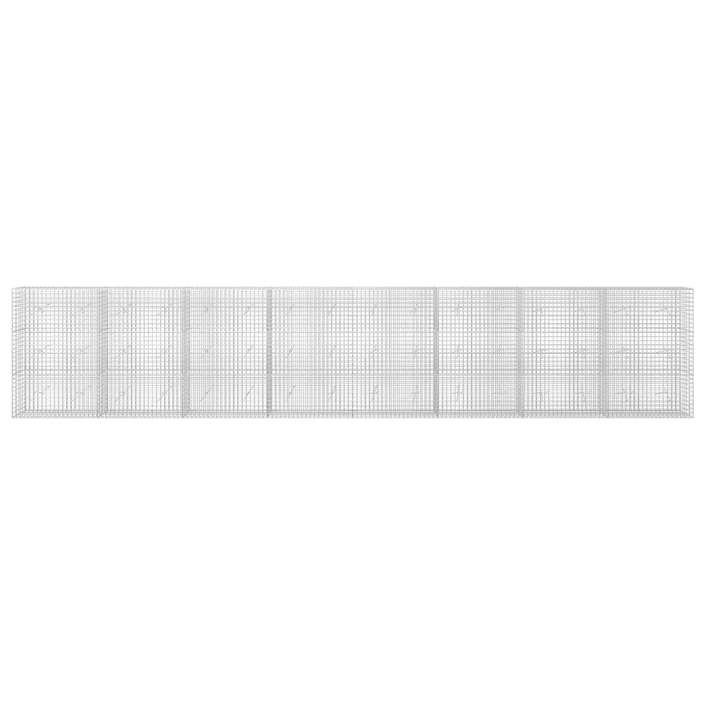 vidaXL Γκαμπιόν με σύρμα 5 mm και πλέγμα 5x5 cm 800x20x150 εκ