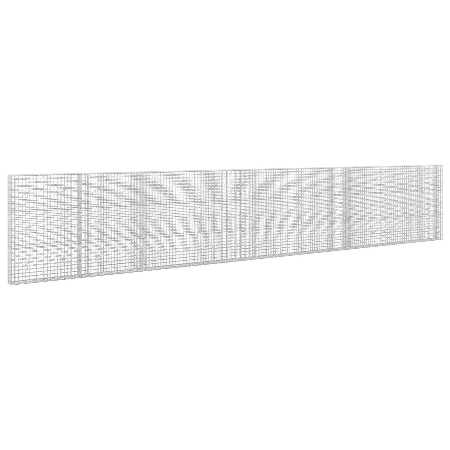 vidaXL Γκαμπιόν με σύρμα 5 mm και πλέγμα 5x5 cm 850x20x150 εκ