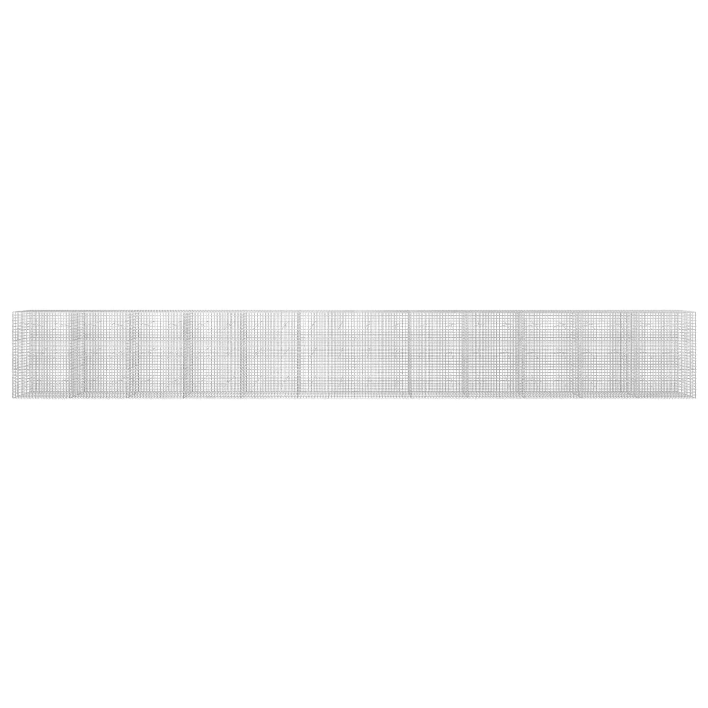 vidaXL Γκαμπιόν με σύρμα 5 mm και πλέγμα 5x5 cm 1200x20x150 εκ