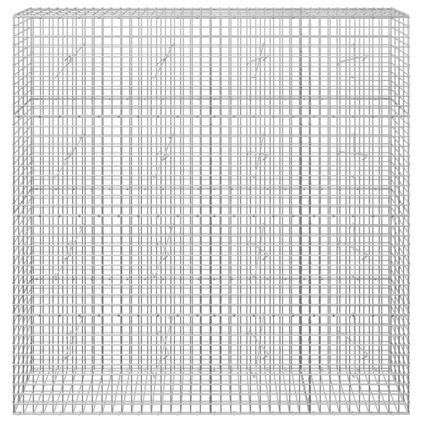 vidaXL Γκαμπιόν με σύρμα 5 mm και πλέγμα 5x5 cm 200x20x200 εκ