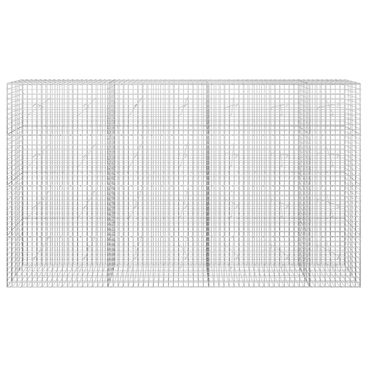 vidaXL Γκαμπιόν με σύρμα 5 mm και πλέγμα 5x5 cm 350x20x200 εκ.