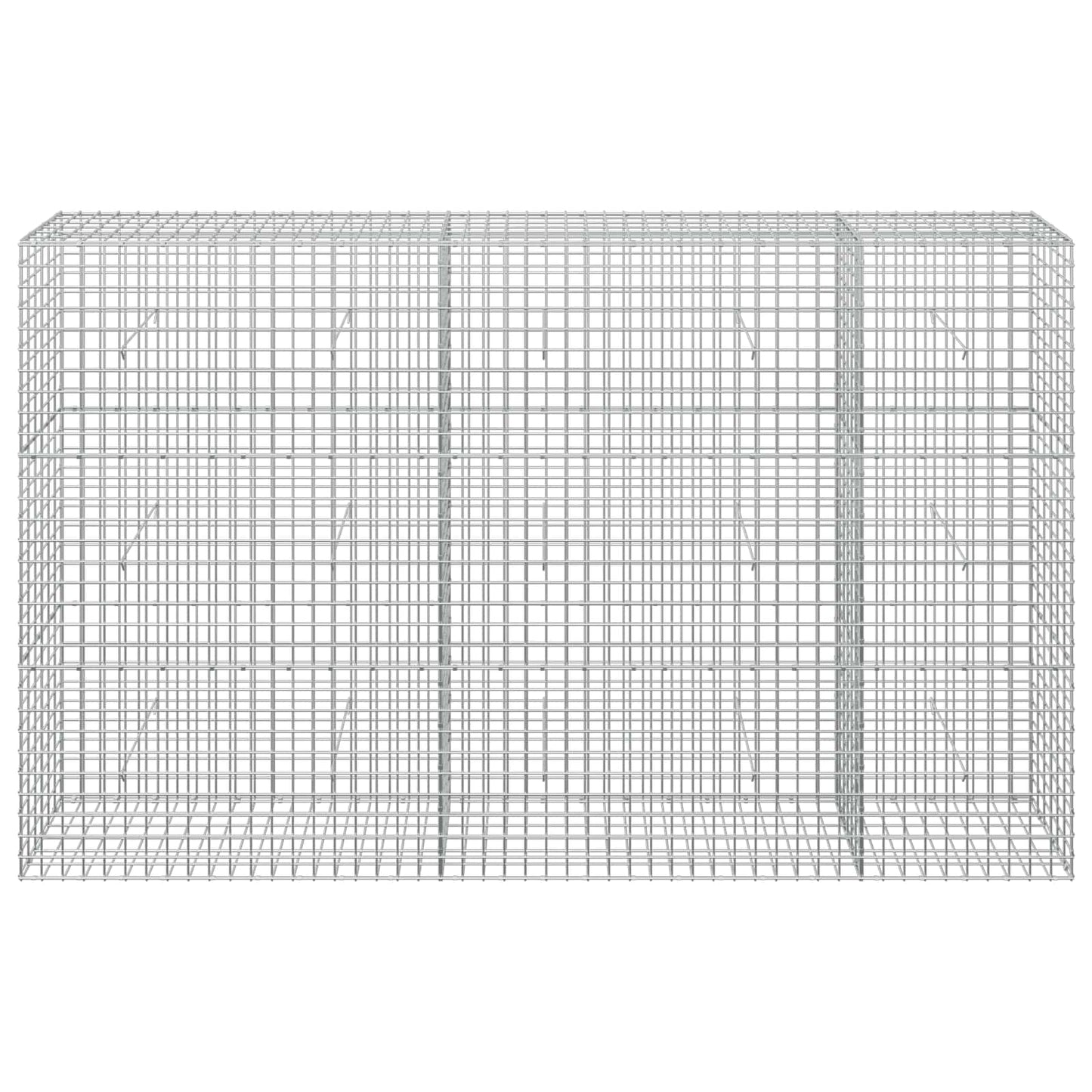 vidaXL Γκαμπιόν με σύρμα 5 mm και πλέγμα 5x5 cm 250x30x150 εκ