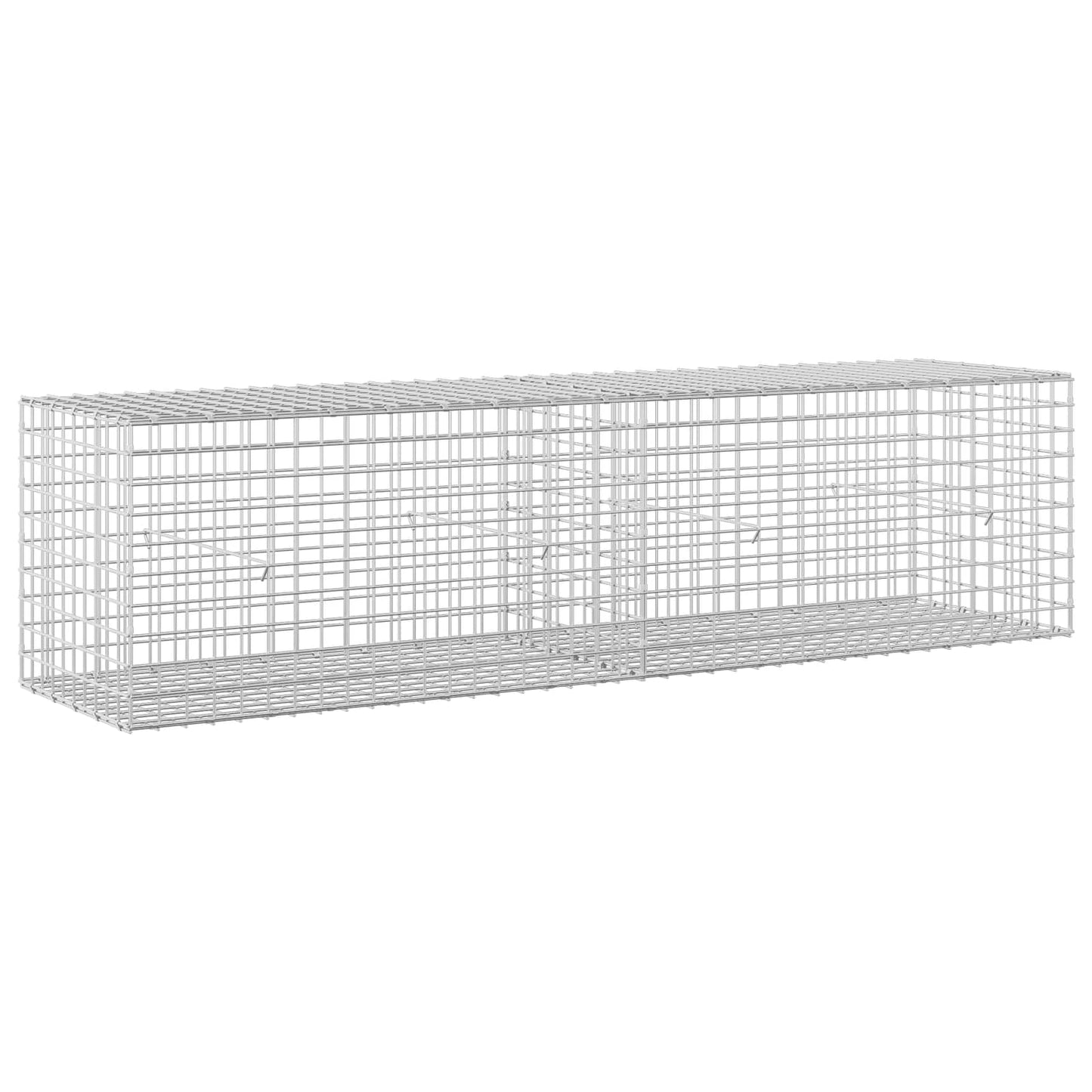 vidaXL Γκαμπιόν με σύρμα 5 mm και πλέγμα 5x5 cm 200x50x50 εκ