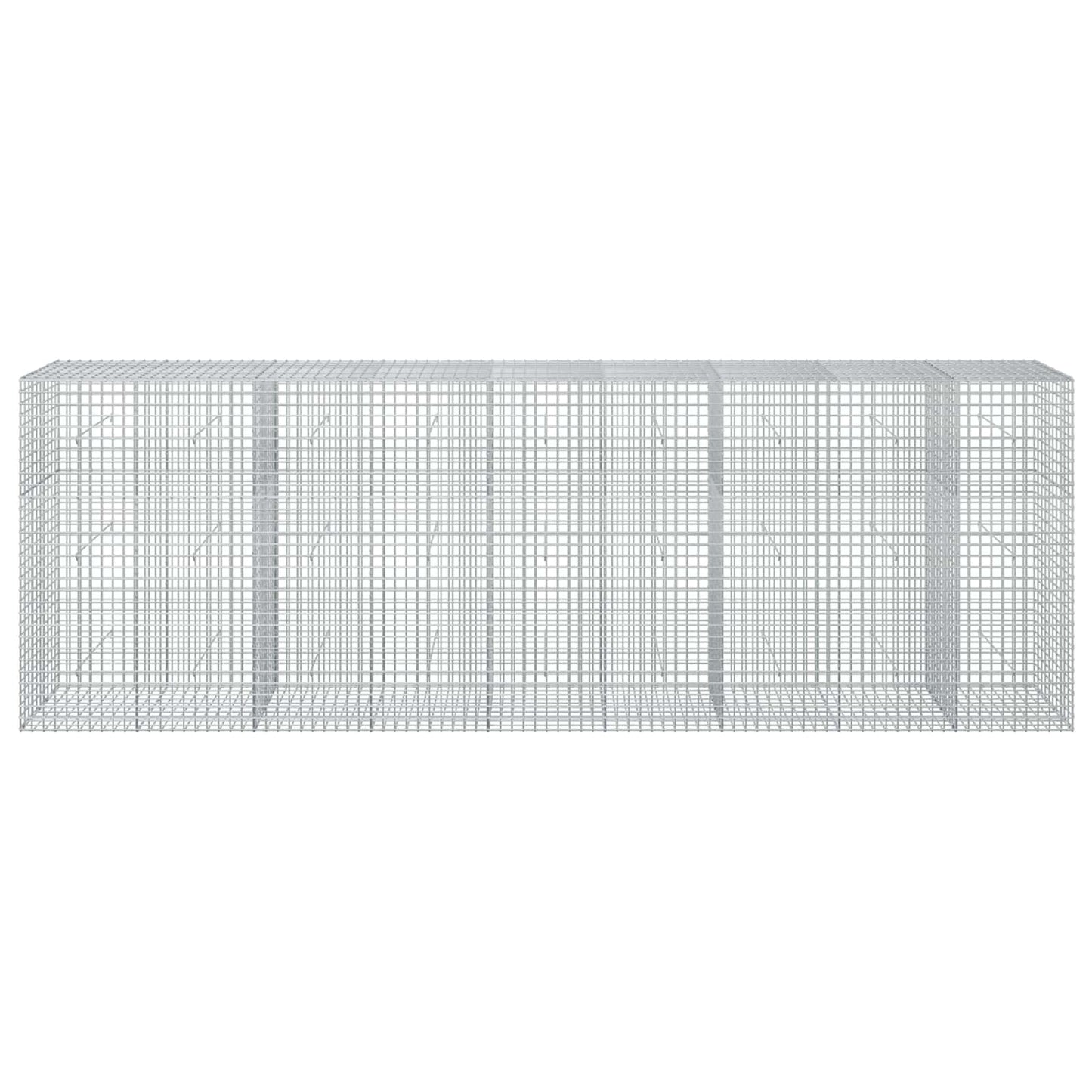 vidaXL Γκαμπιόν με σύρμα 5 mm και πλέγμα 5x5 cm 450x50x150 εκ