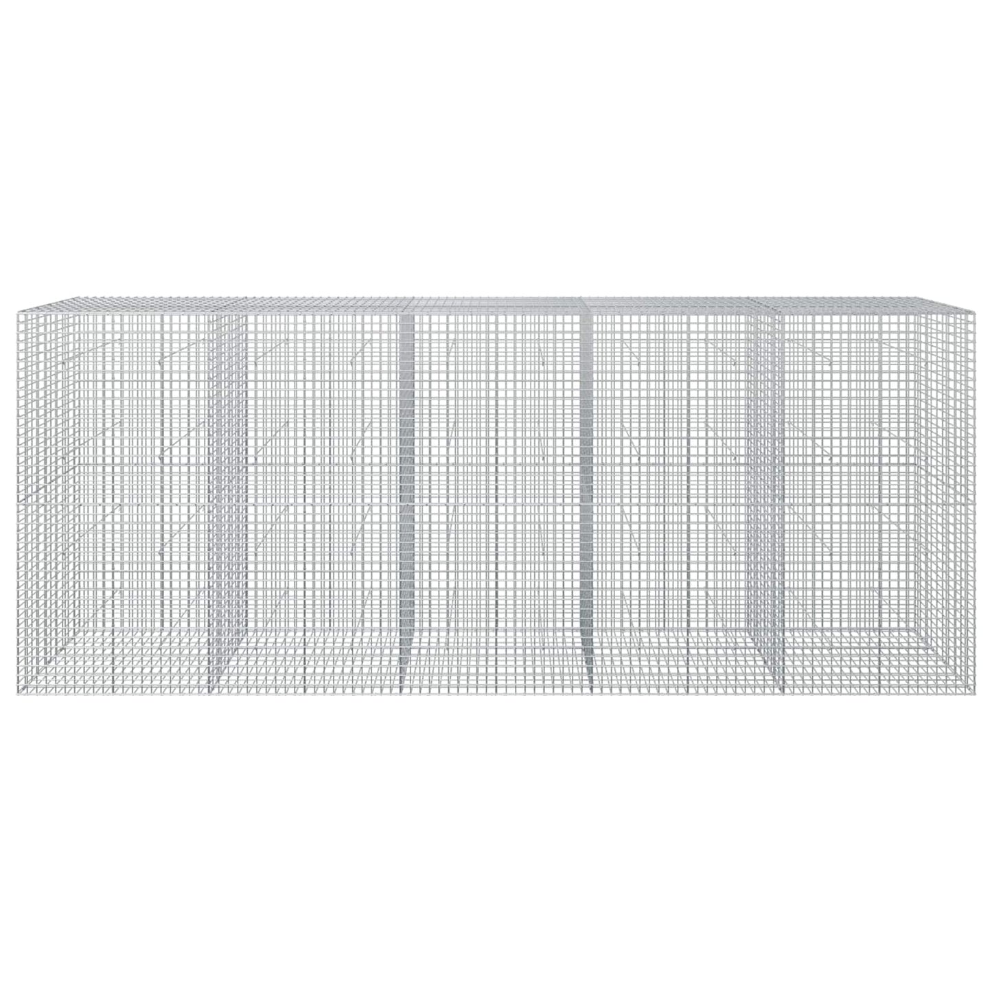 vidaXL Γκαμπιόν με σύρμα 5 mm και πλέγμα 5x5 cm 500x50x200 εκ