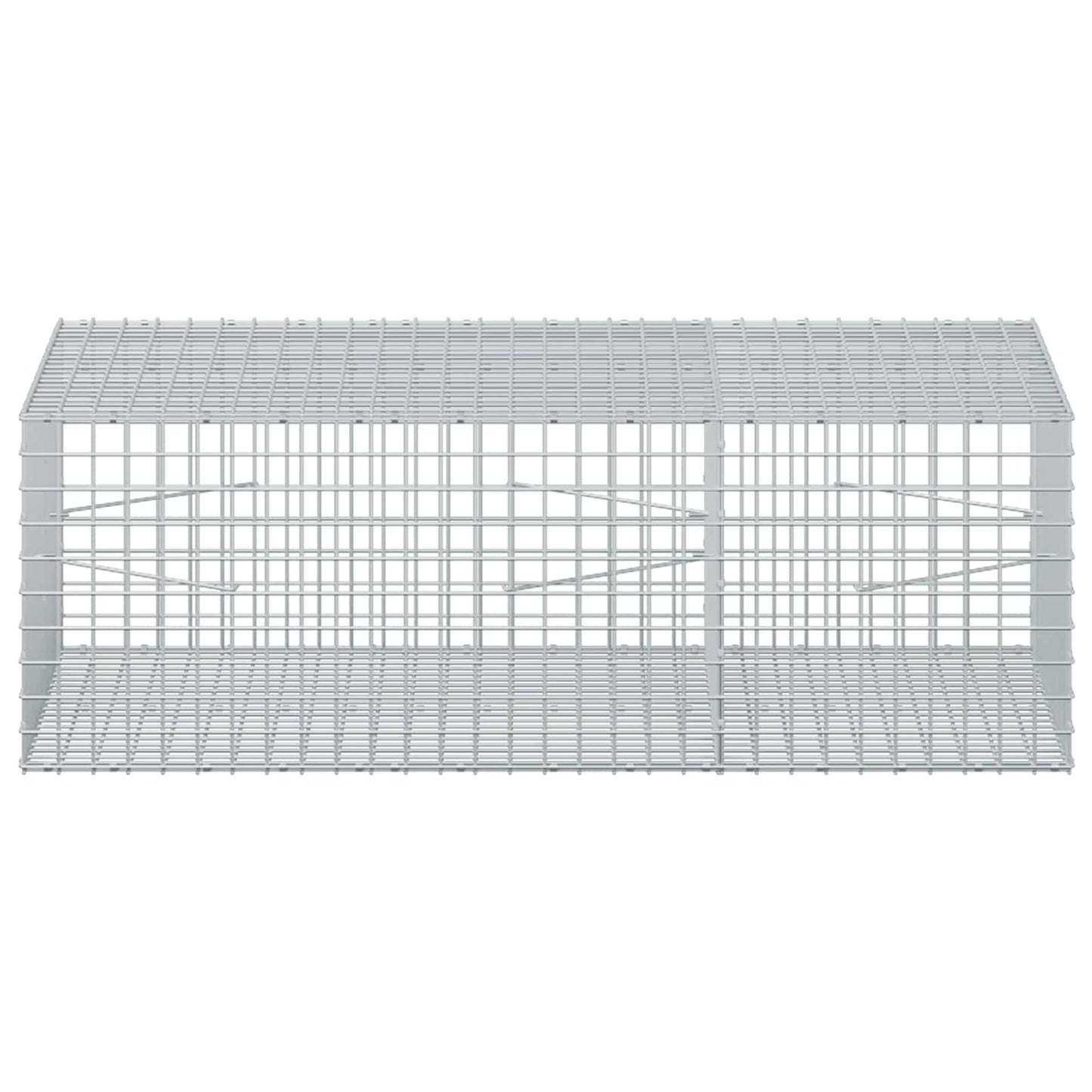vidaXL Γκαμπιόν με σύρμα 5 mm και πλέγμα 5x5 cm 150x100x50 εκ