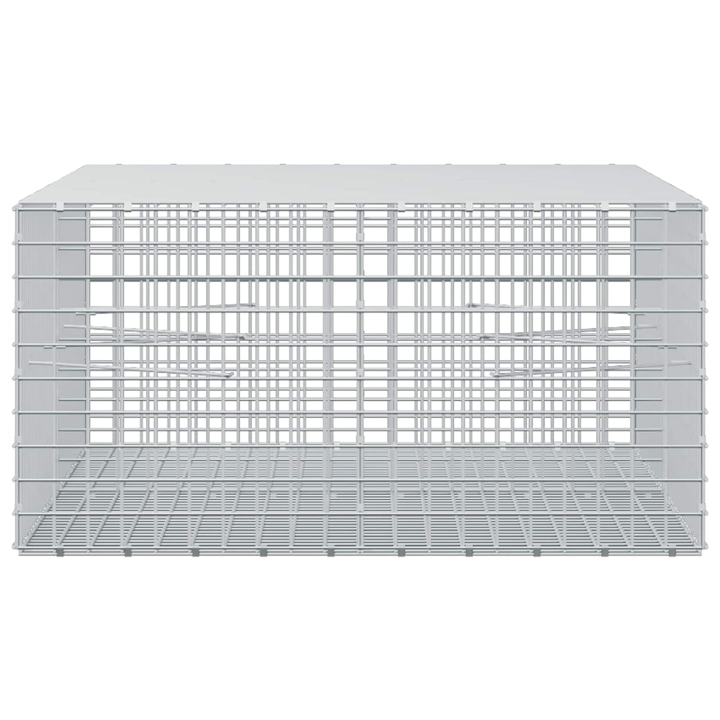vidaXL Γκαμπιόν με σύρμα 5 mm και πλέγμα 5x5 cm 200x100x50 εκ