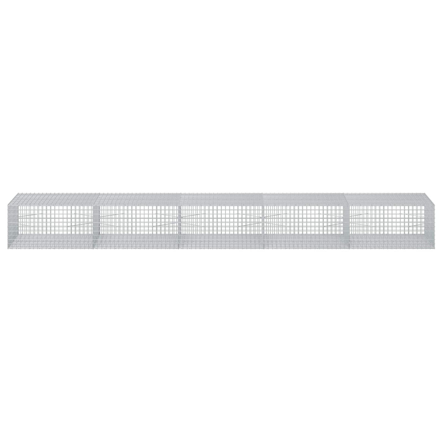 vidaXL Γκαμπιόν με σύρμα 5 mm και πλέγμα 5x5 cm 500x100x50 εκ