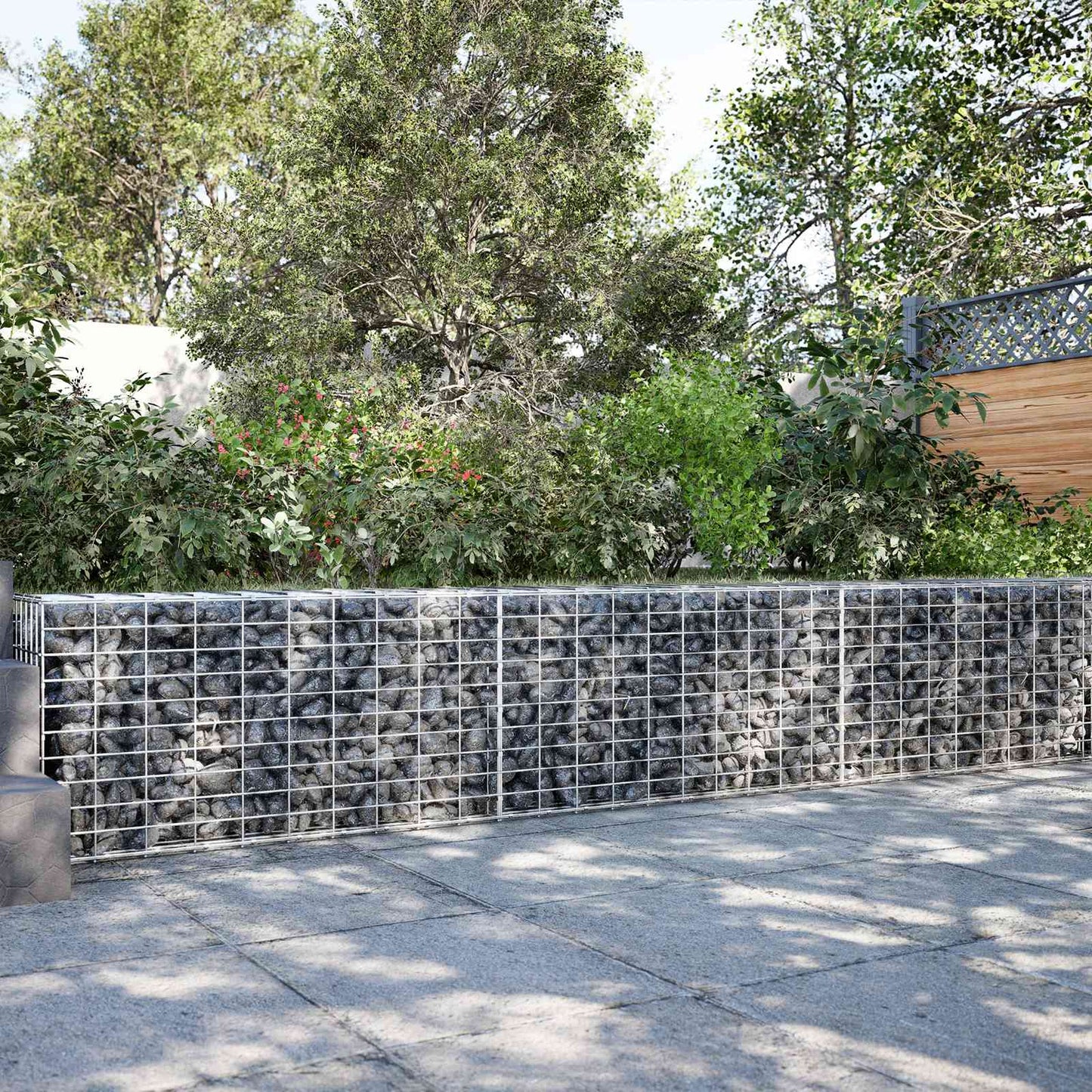 vidaXL Γκαμπιόν με σύρμα 5 mm και πλέγμα 5x10 cm 200x10x50 εκ