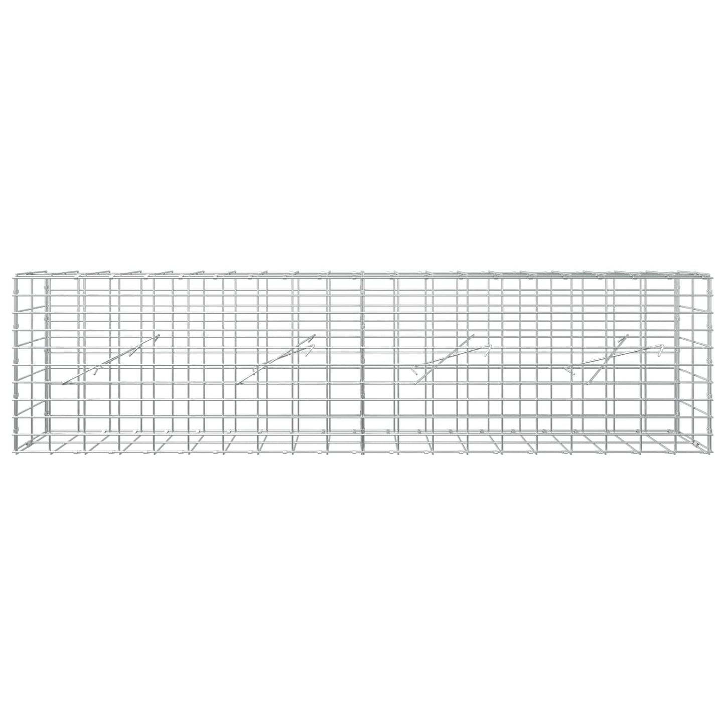 vidaXL Γκαμπιόν με σύρμα 5 mm και πλέγμα 5x10 cm 200x10x50 εκ