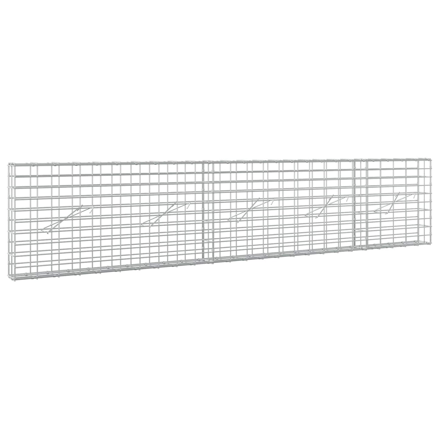 vidaXL Γκαμπιόν με σύρμα 5 mm και πλέγμα 5x10 cm 250x10x50 εκ