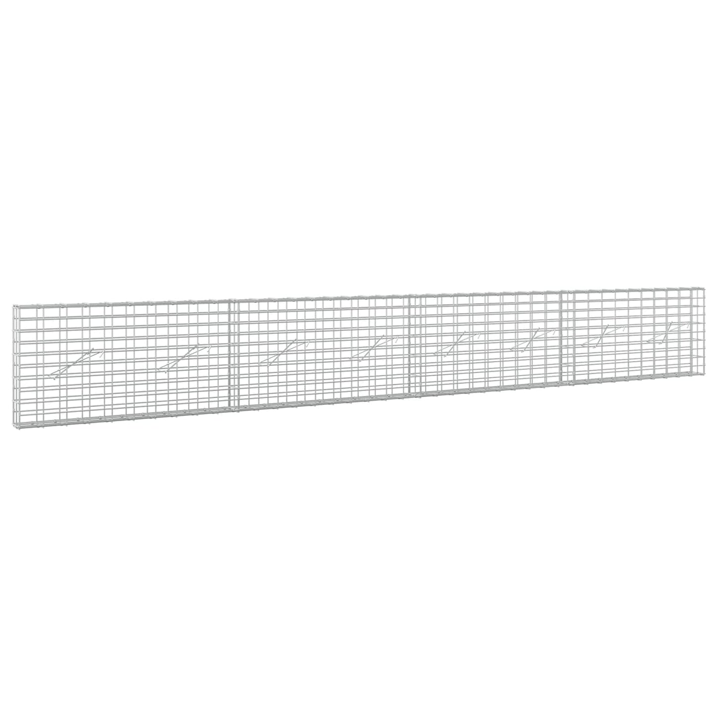 vidaXL Γκαμπιόν με σύρμα 5 mm και πλέγμα 5x10 cm 400x10x50 εκ