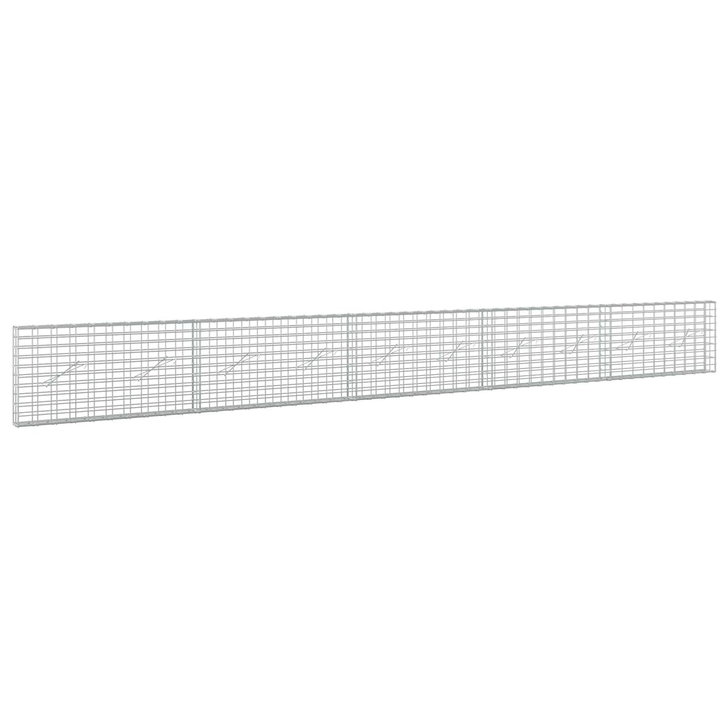 vidaXL Γκαμπιόν με σύρμα 5 mm και πλέγμα 5x10 cm 500x10x50 εκ