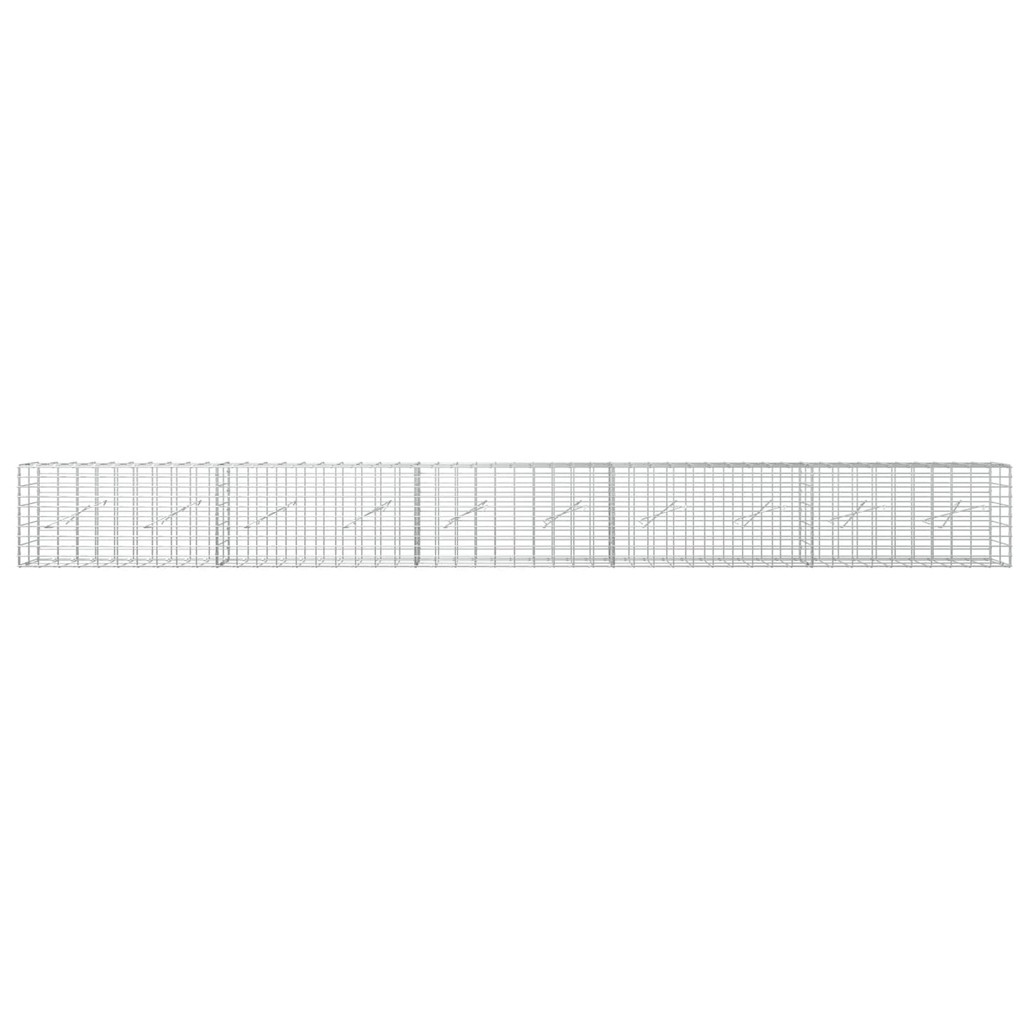 vidaXL Γκαμπιόν με σύρμα 5 mm και πλέγμα 5x10 cm 500x10x50 εκ