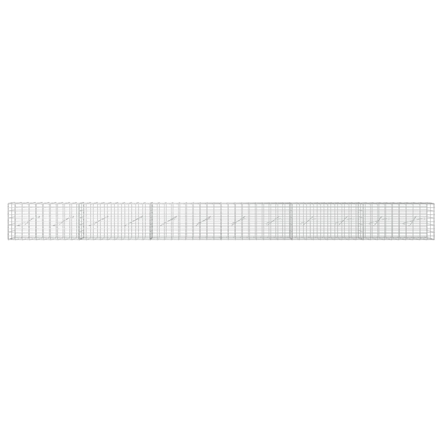 vidaXL Γκαμπιόν με σύρμα 5 mm και πλέγμα 5x10 cm 600x10x50 εκ