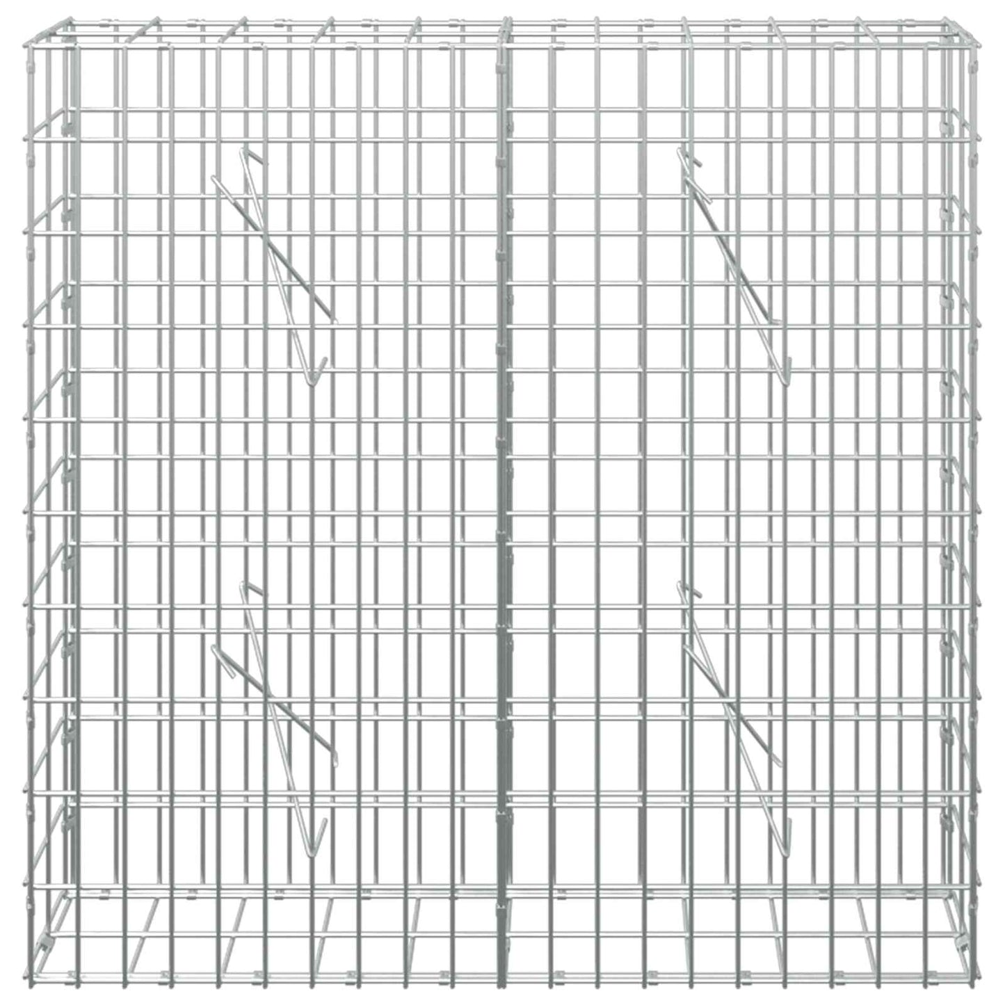 vidaXL Γκαμπιόν με σύρμα 5 mm και πλέγμα 5x10 cm 100x10x100 εκ.