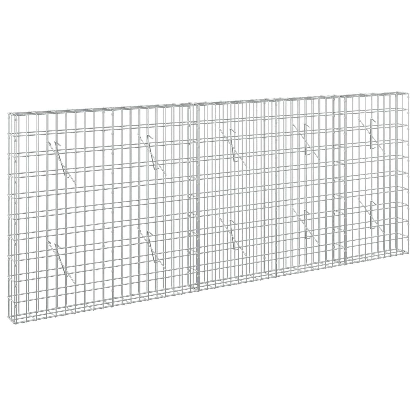 vidaXL Γκαμπιόν με σύρμα 5 mm και πλέγμα 5x10 cm 250x10x100 εκ