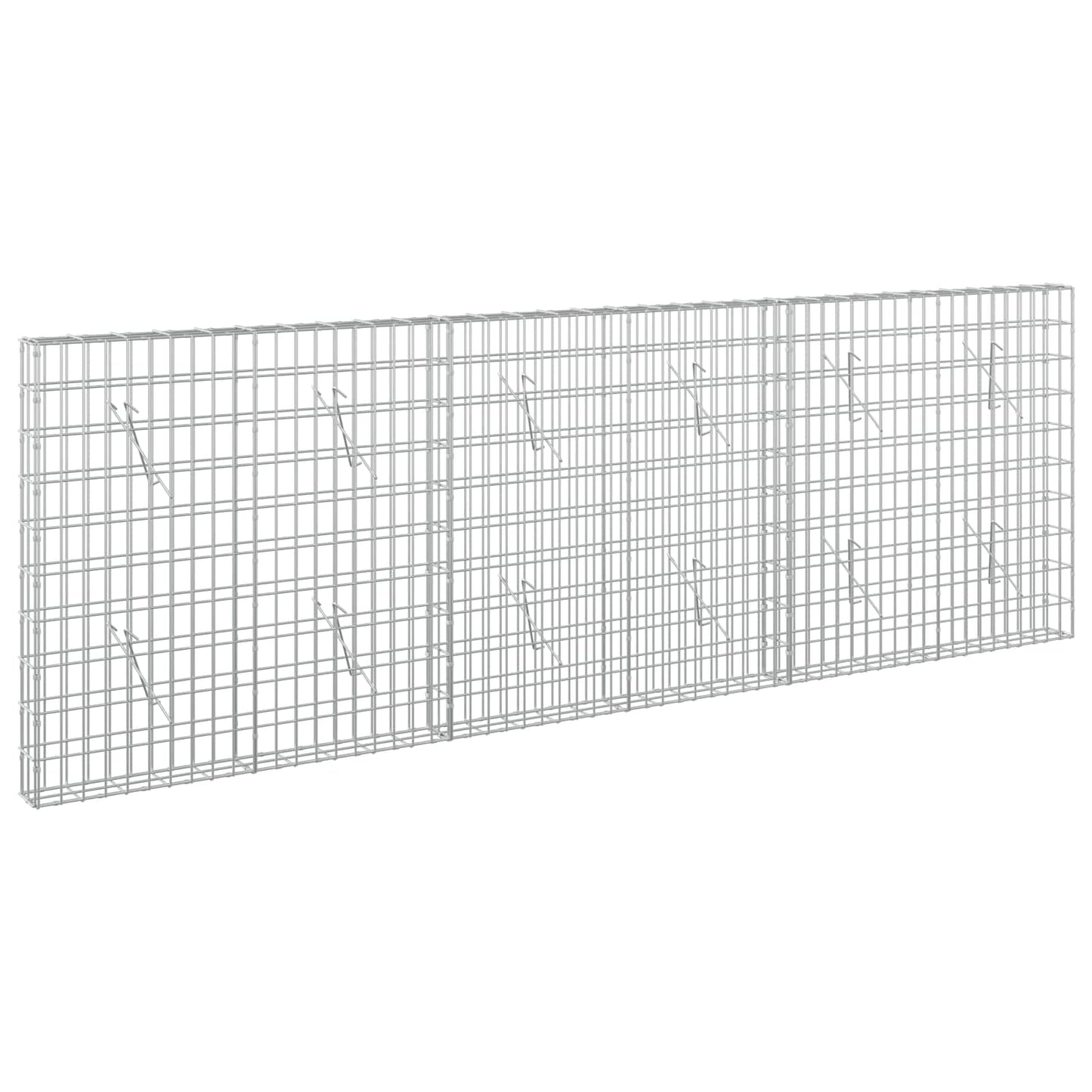 vidaXL Γκαμπιόν με σύρμα 5 mm και πλέγμα 5x10 cm 300x10x100 εκ