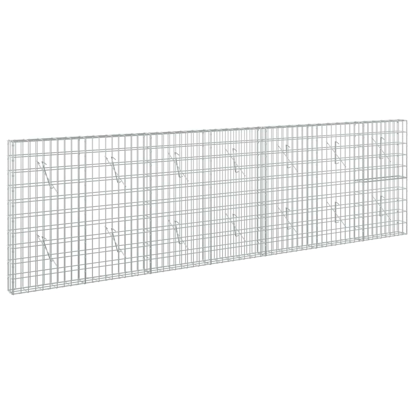 vidaXL Γκαμπιόν με σύρμα 5 mm και πλέγμα 5x10 cm 350x10x100 εκ