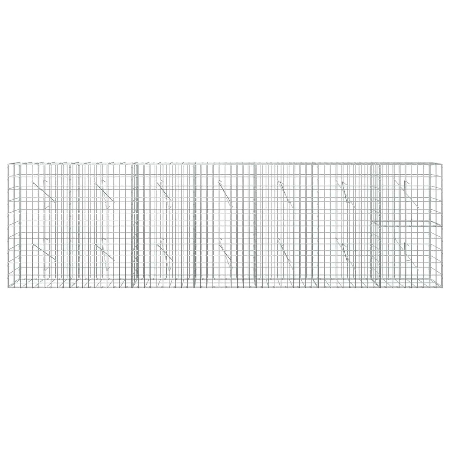 vidaXL Γκαμπιόν με σύρμα 5 mm και πλέγμα 5x10 cm 350x10x100 εκ