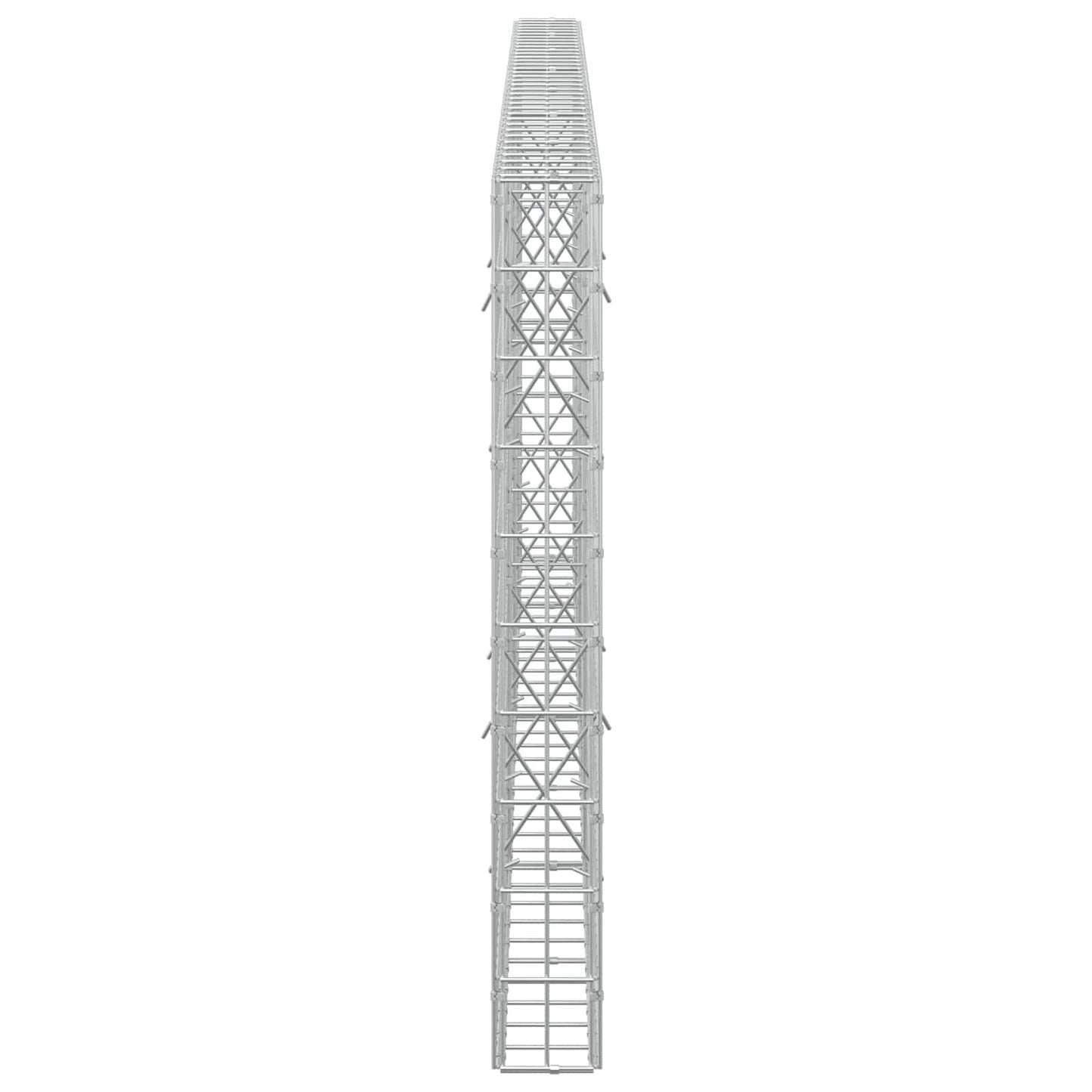 vidaXL Γκαμπιόν με σύρμα 5 mm και πλέγμα 5x10 cm 350x10x100 εκ