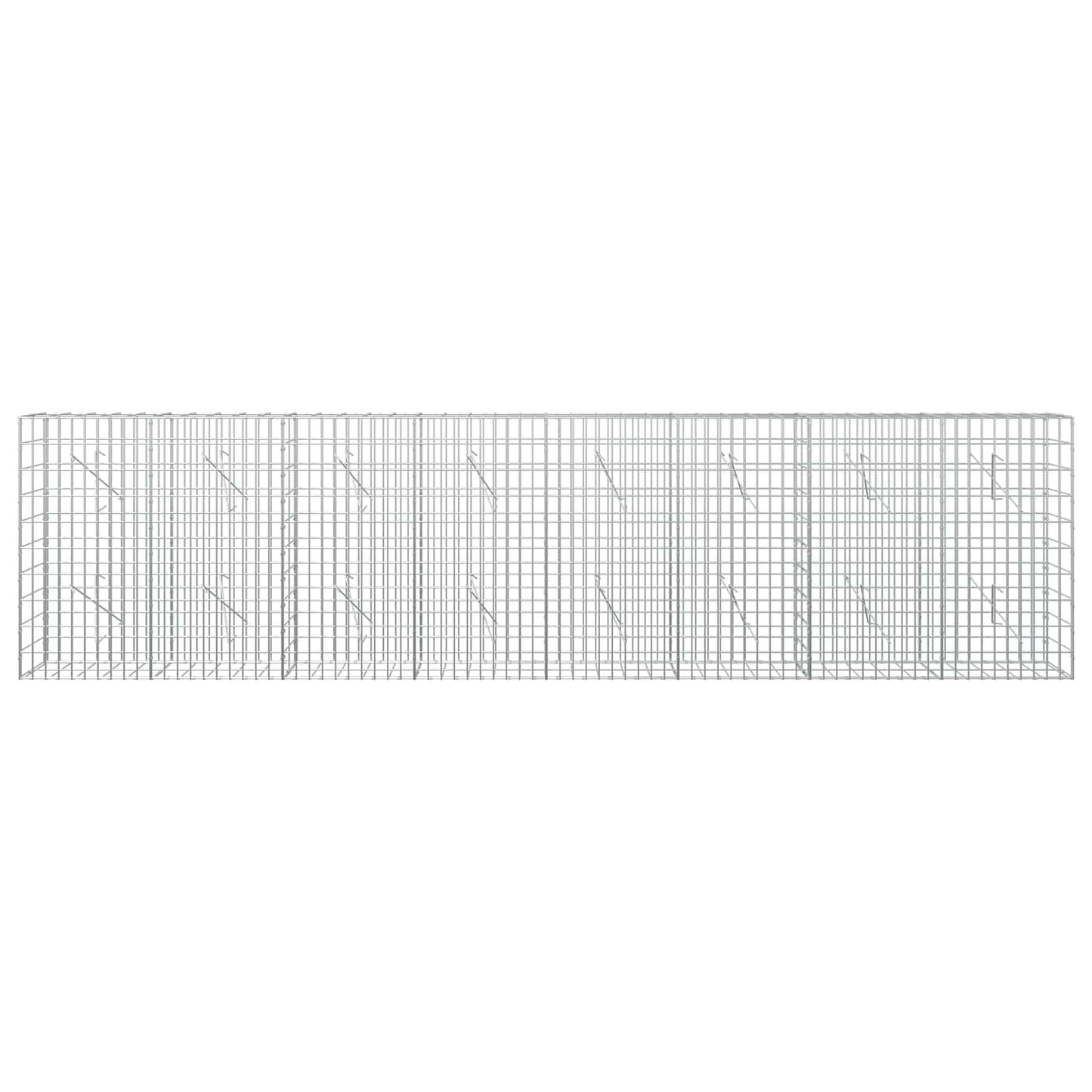 vidaXL Γκαμπιόν με σύρμα 5 mm και πλέγμα 5x10 cm 400x10x100 εκ