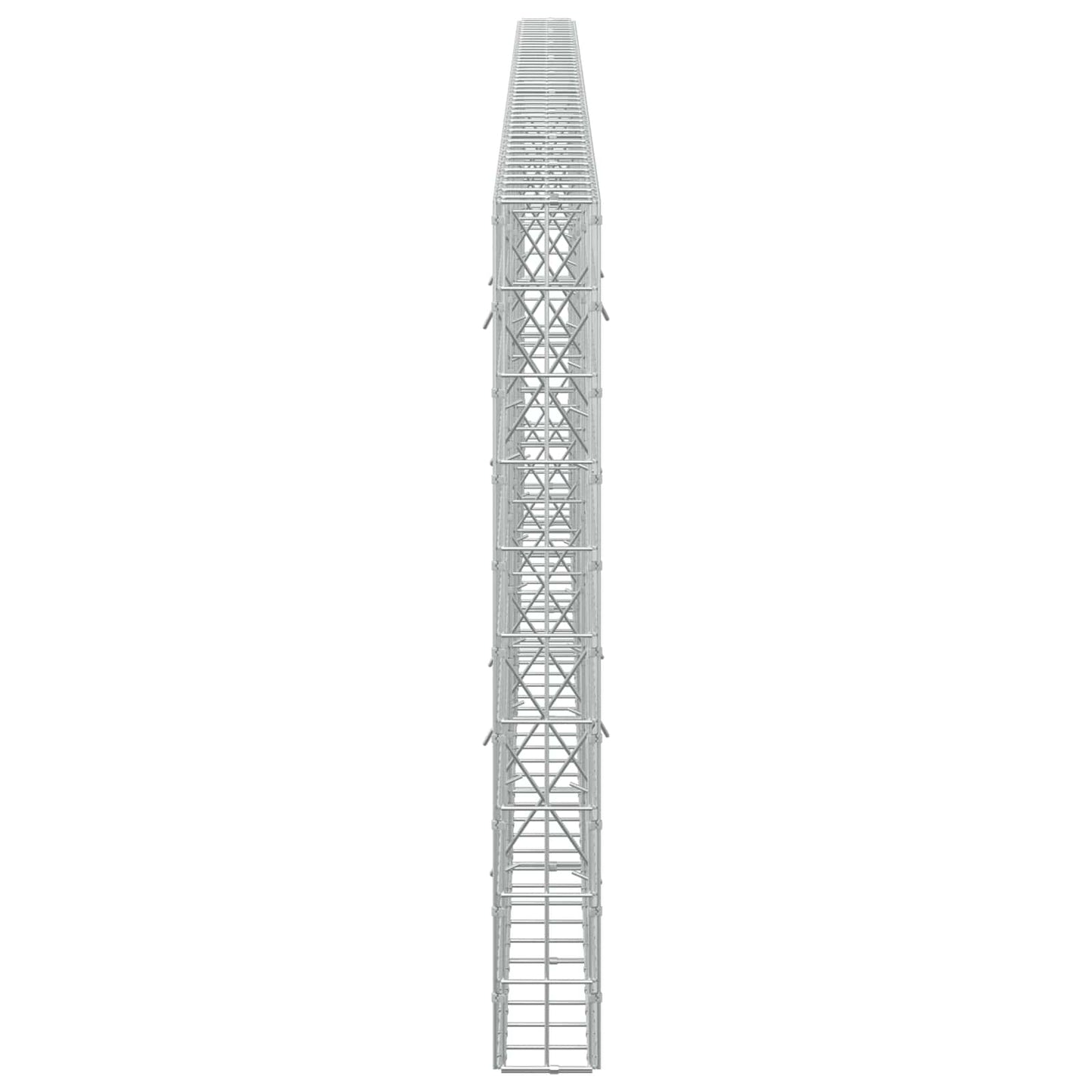 vidaXL Γκαμπιόν με σύρμα 5 mm και πλέγμα 5x10 cm 450x10x100 εκ.