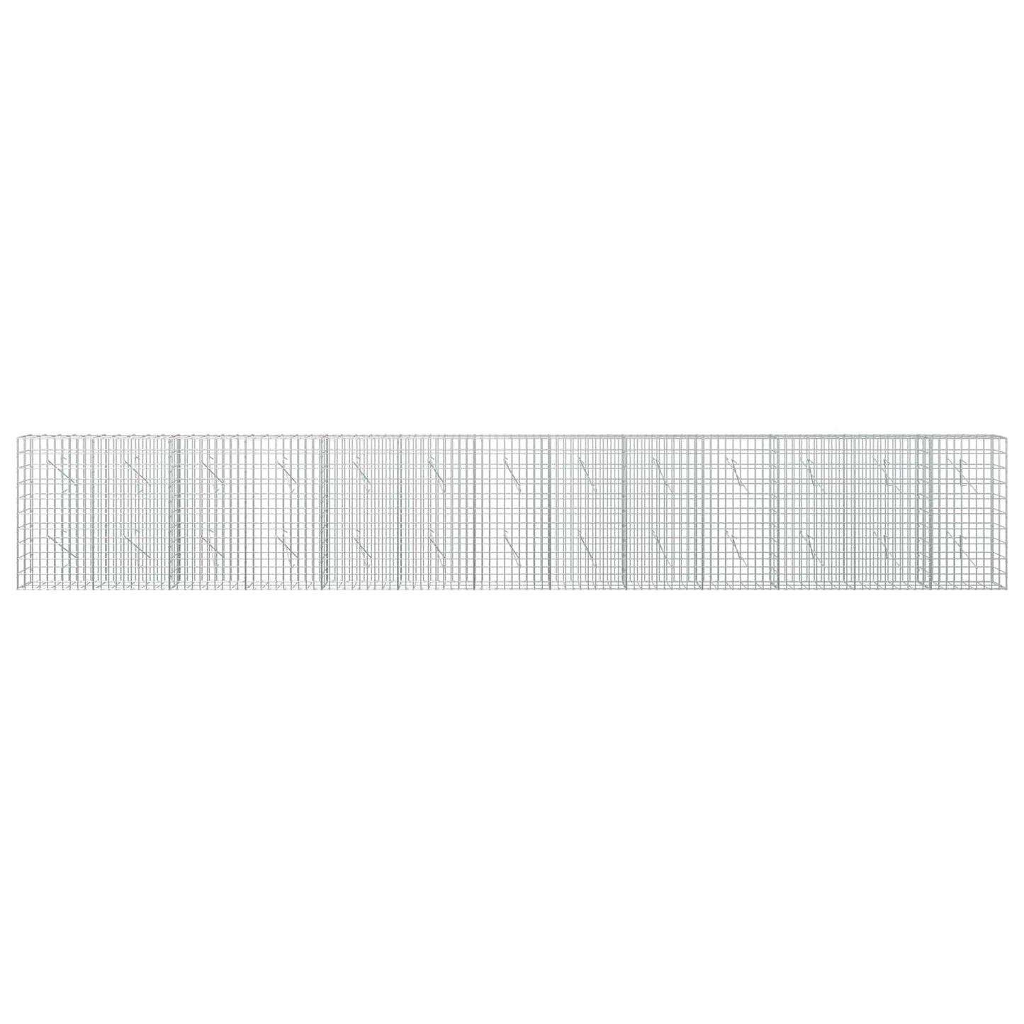 vidaXL Γκαμπιόν με σύρμα 5 mm και πλέγμα 5x10 cm 650x10x100 εκ