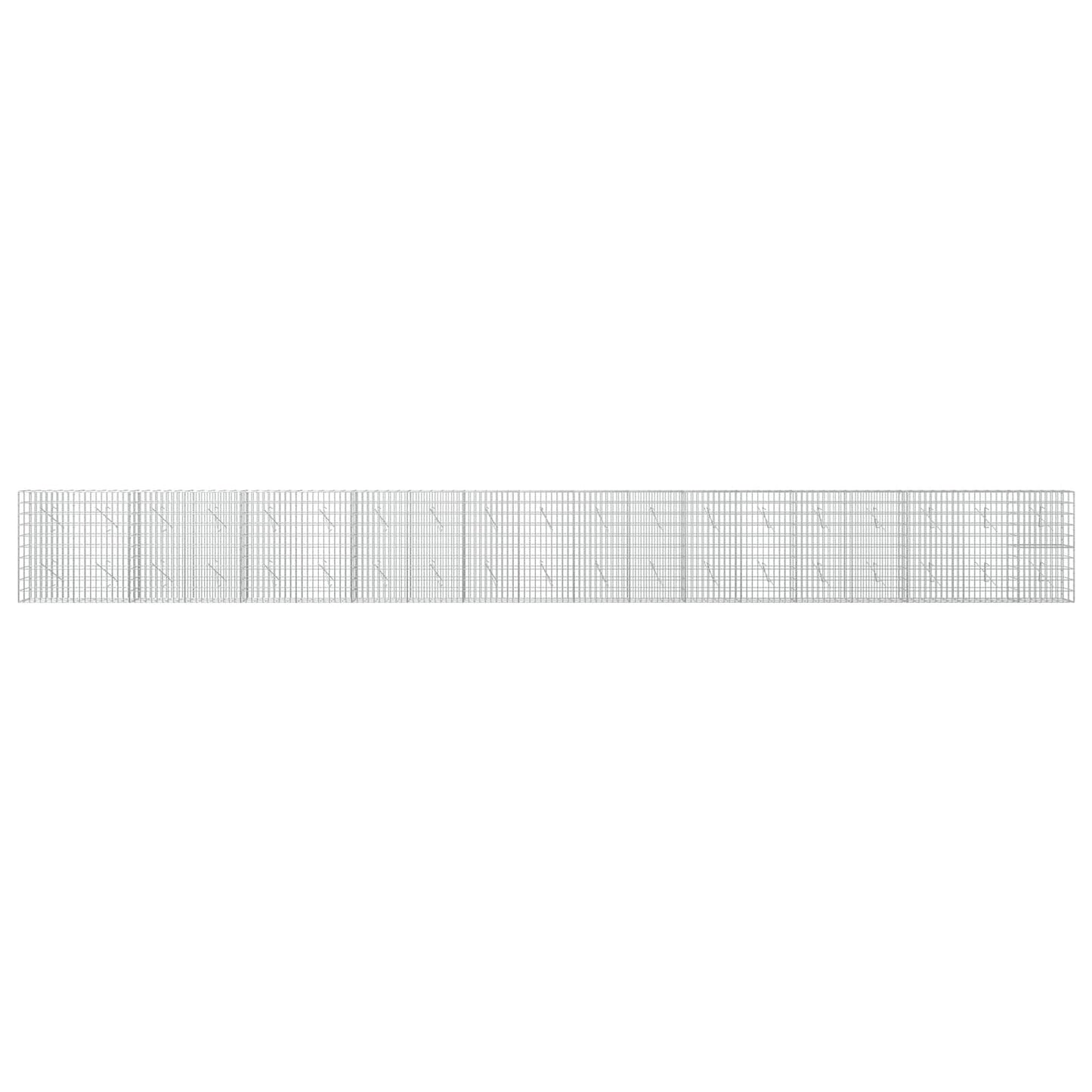 vidaXL Γκαμπιόν με σύρμα 5 mm και πλέγμα 5x10 cm 950x10x100 εκ.