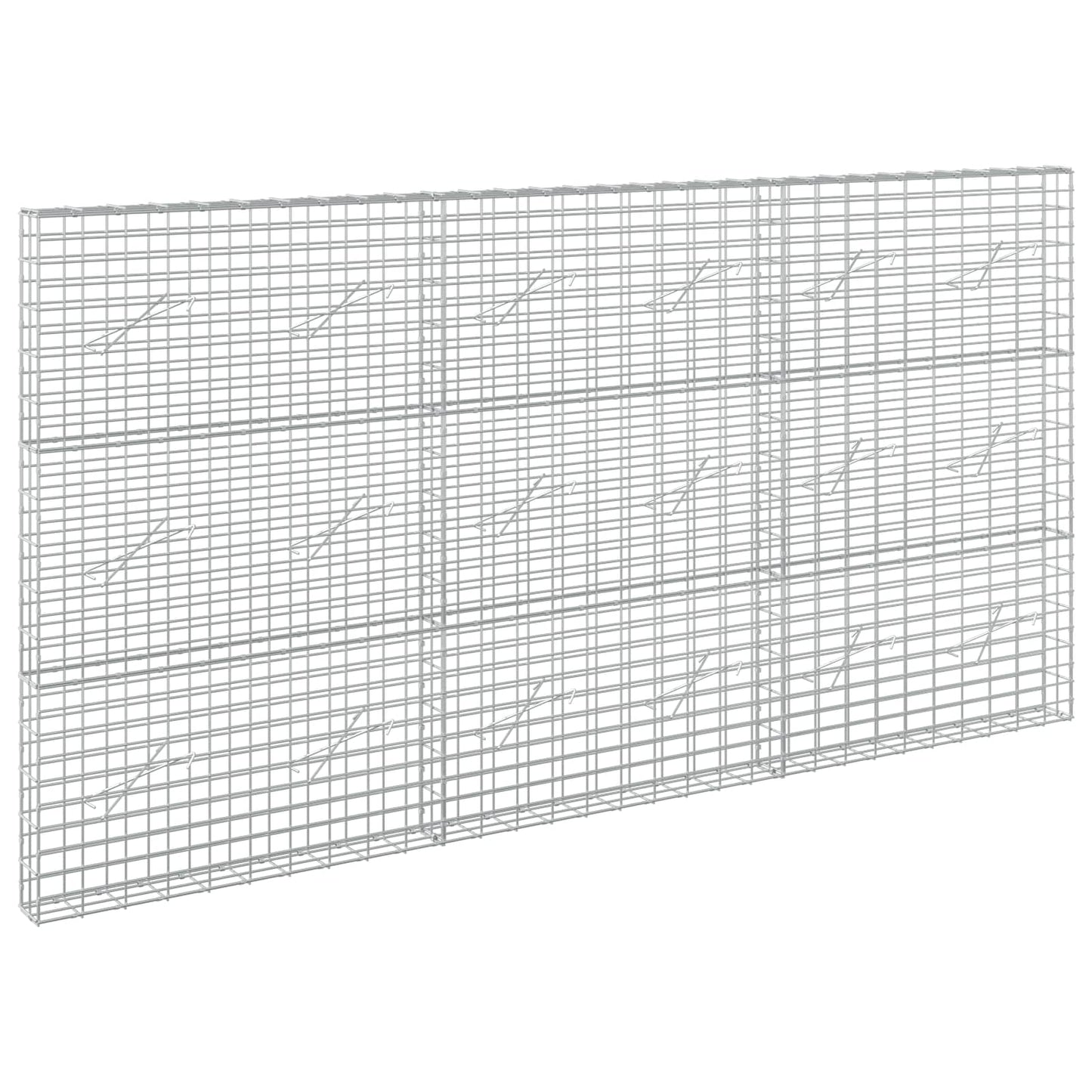 vidaXL Γκαμπιόν με σύρμα 5 mm και πλέγμα 5x10 cm 300x10x150 εκ