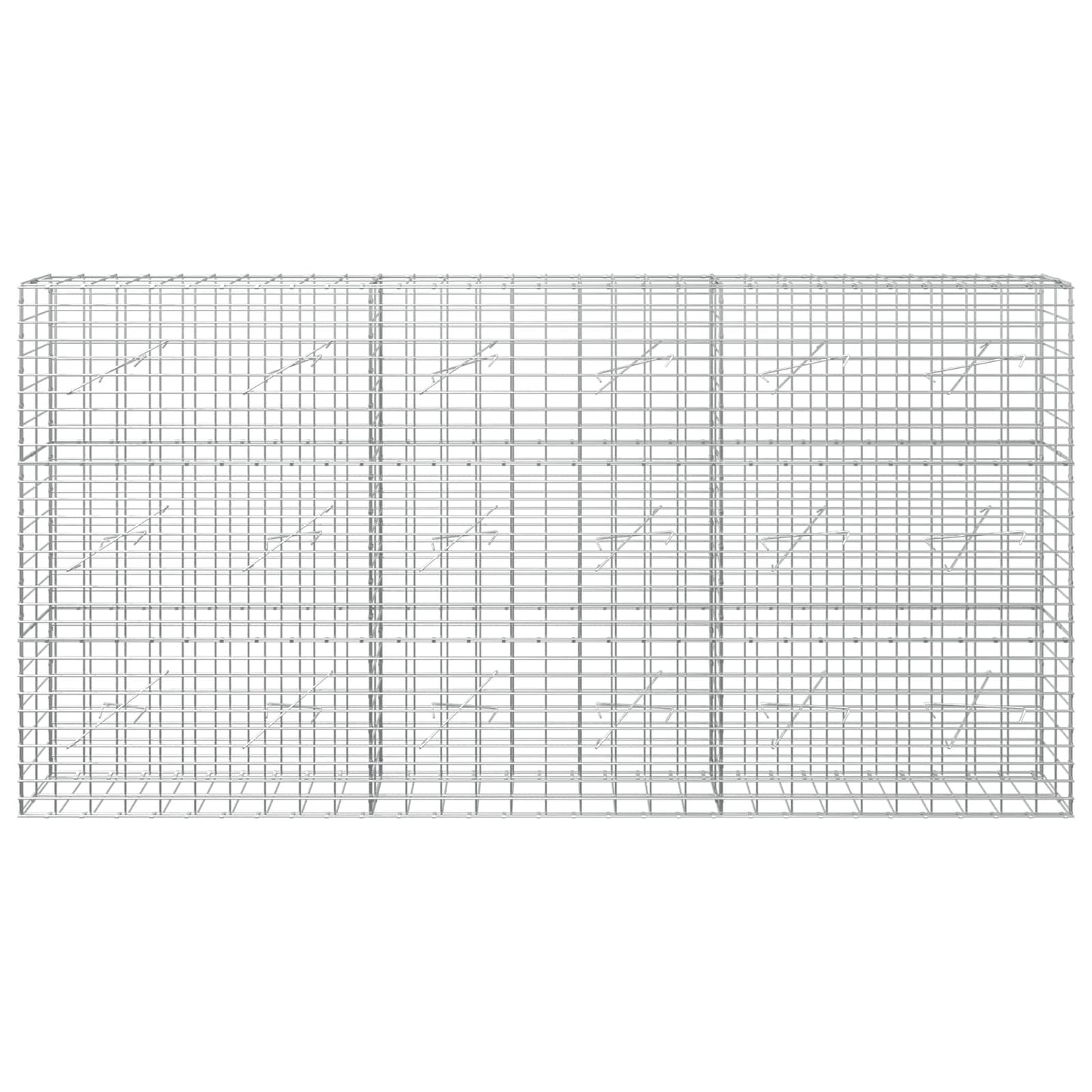 vidaXL Γκαμπιόν με σύρμα 5 mm και πλέγμα 5x10 cm 300x10x150 εκ