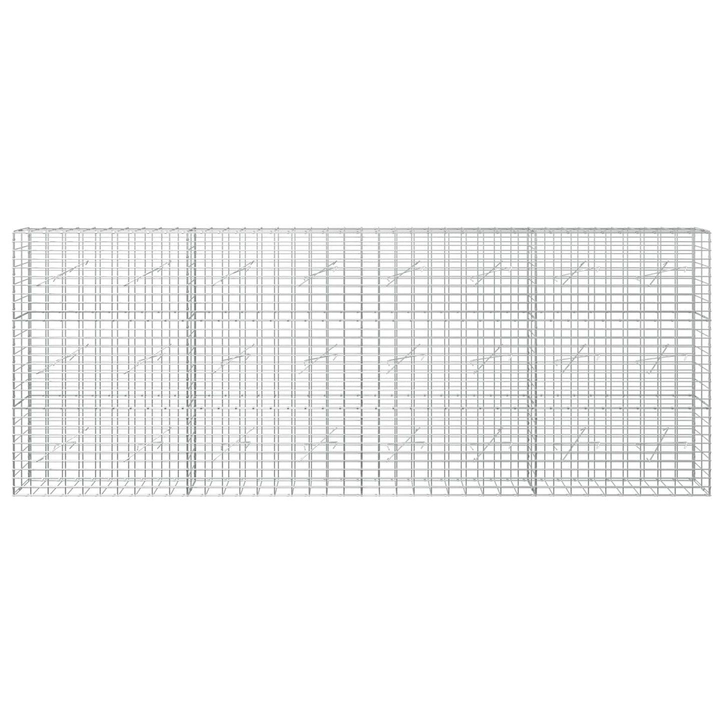 vidaXL Γκαμπιόν με σύρμα 5 mm και πλέγμα 5x10 cm 400x10x150 εκ