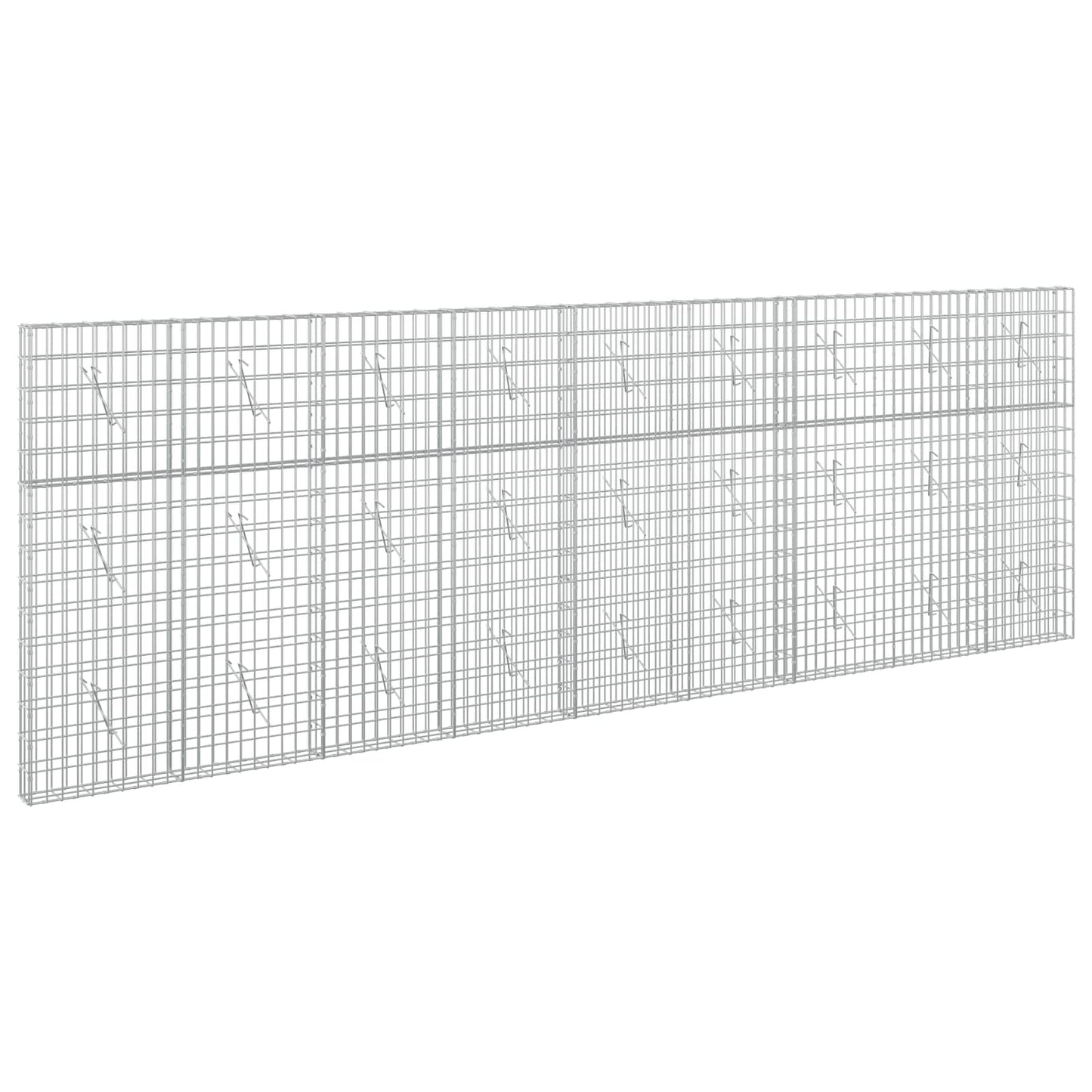 vidaXL Γκαμπιόν με σύρμα 5 mm και πλέγμα 5x10 cm 450x10x150 εκ