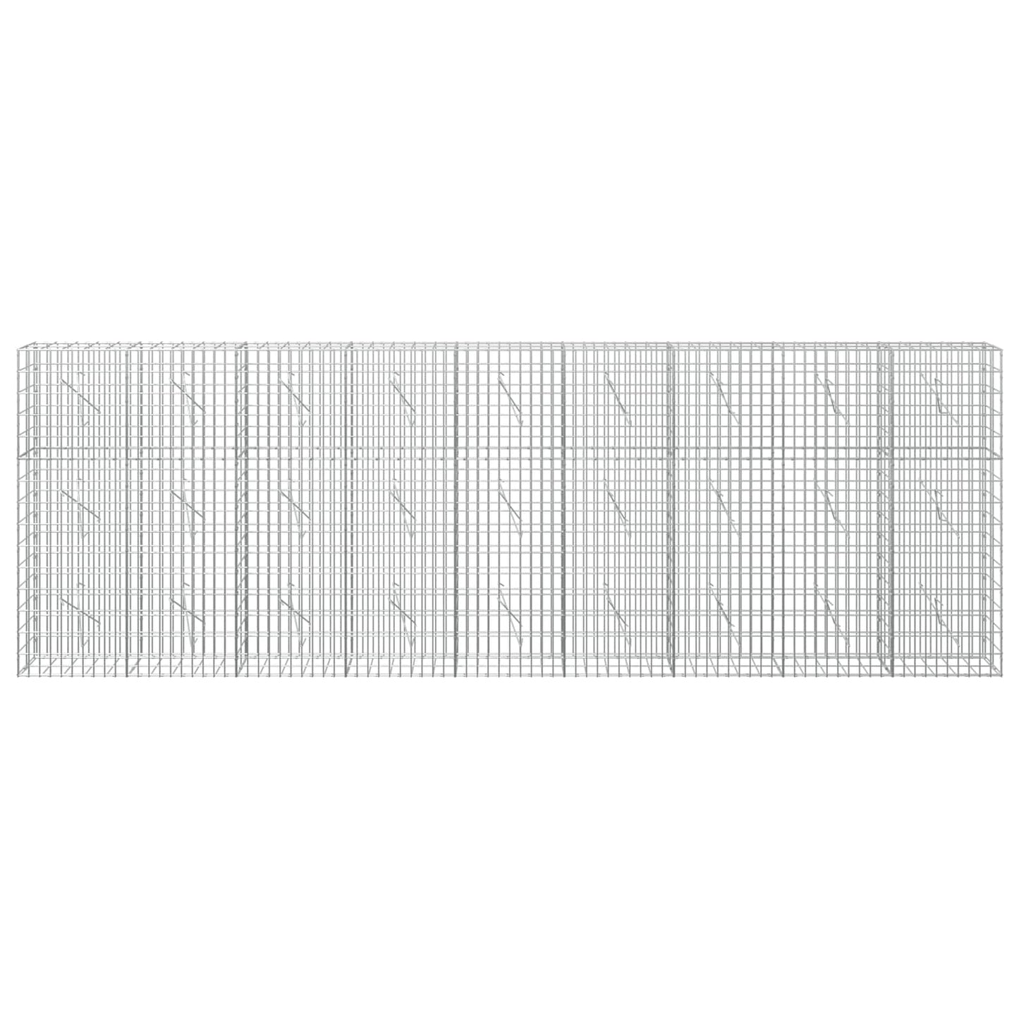 vidaXL Γκαμπιόν με σύρμα 5 mm και πλέγμα 5x10 cm 450x10x150 εκ
