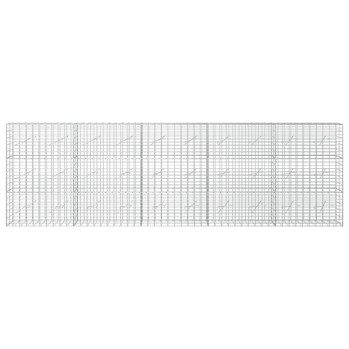 vidaXL Γκαμπιόν με σύρμα 5 mm και πλέγμα 5x10 cm 500x10x150 εκ
