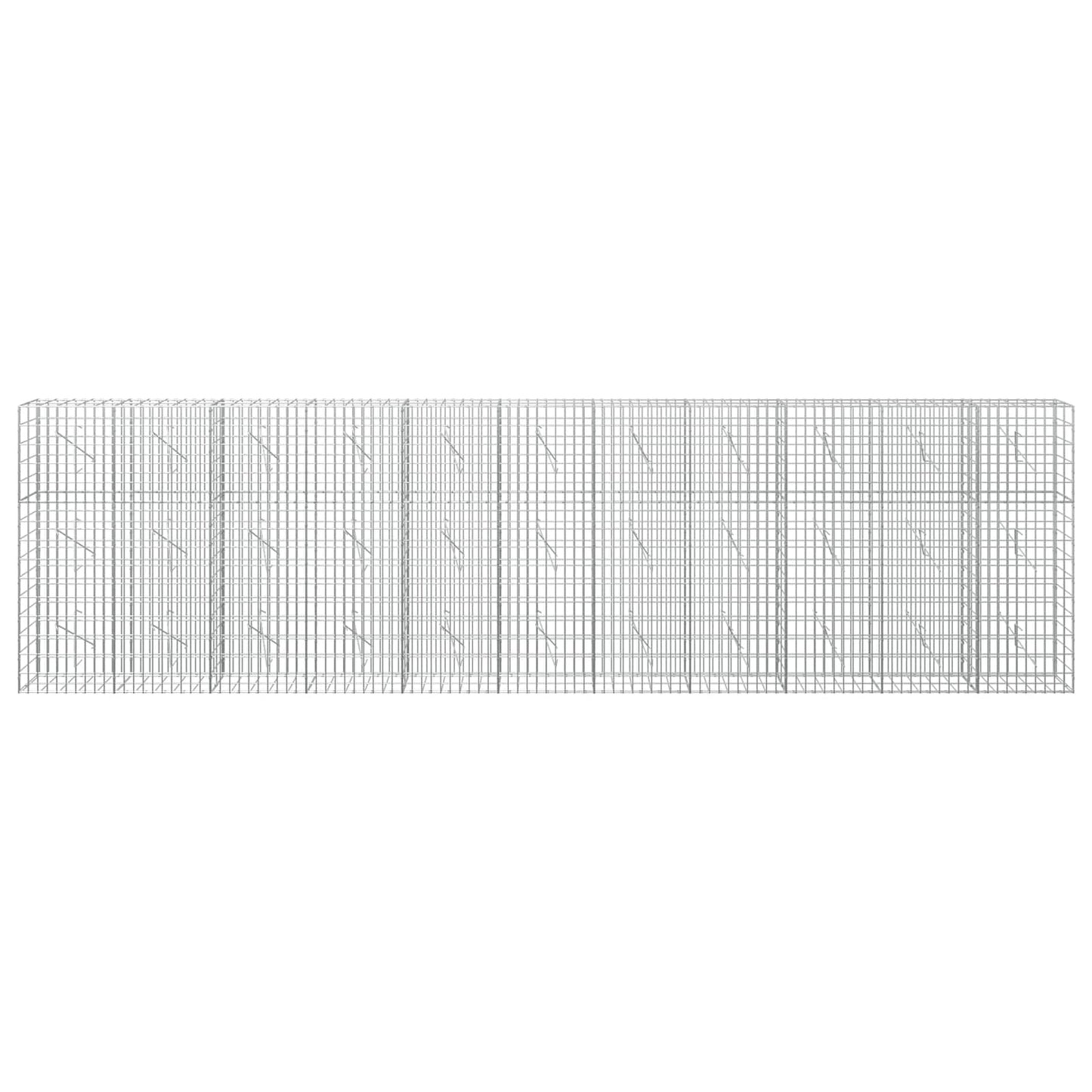 vidaXL Γκαμπιόν με σύρμα 5 mm και πλέγμα 5x10 cm 550x10x150 εκ