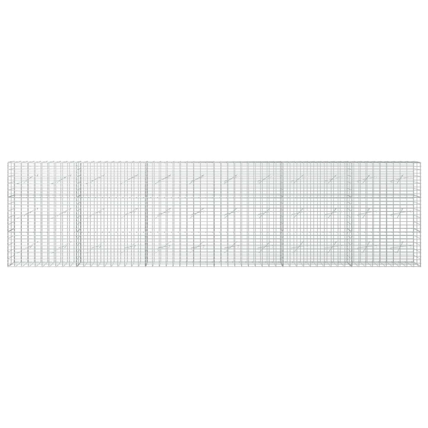 vidaXL Γκαμπιόν με σύρμα 5 mm και πλέγμα 5x10 cm 600x10x150 εκ