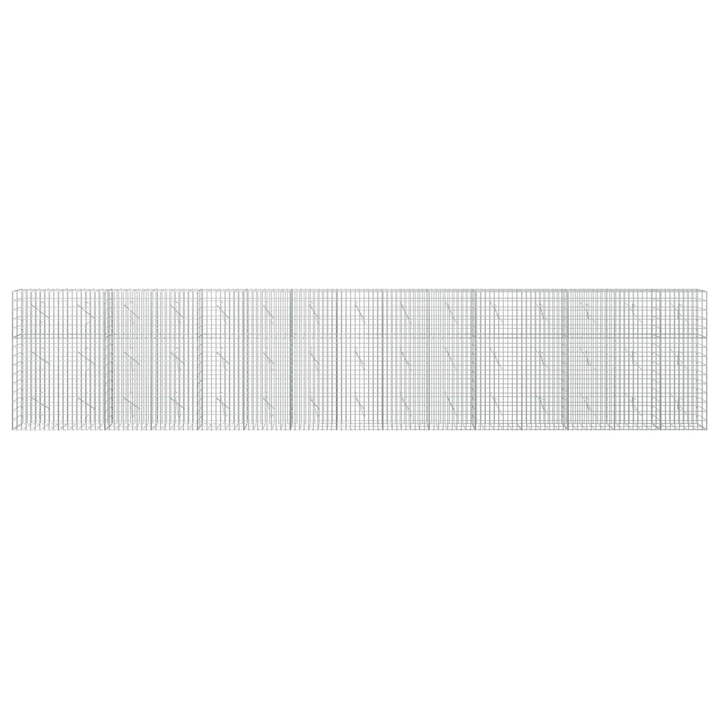 vidaXL Γκαμπιόν με σύρμα 5 mm και πλέγμα 5x10 cm 750x10x150 εκ