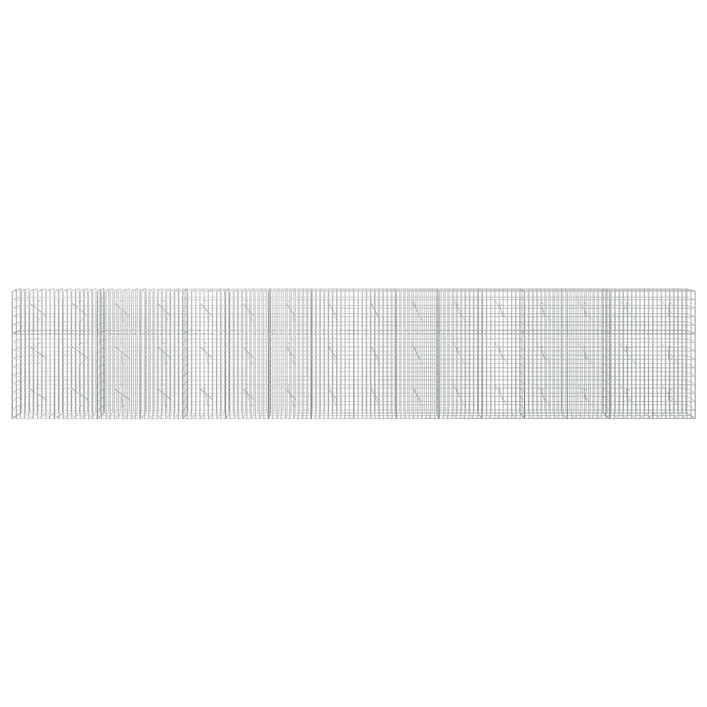 vidaXL Γκαμπιόν με σύρμα 5 mm και πλέγμα 5x10 cm 800x10x150 εκ