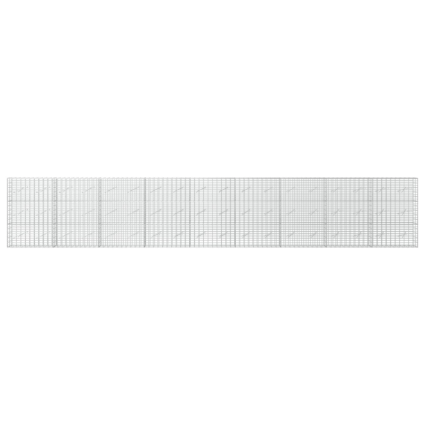 vidaXL Γκαμπιόν με σύρμα 5 mm και πλέγμα 5x10 cm 900x10x150 εκ