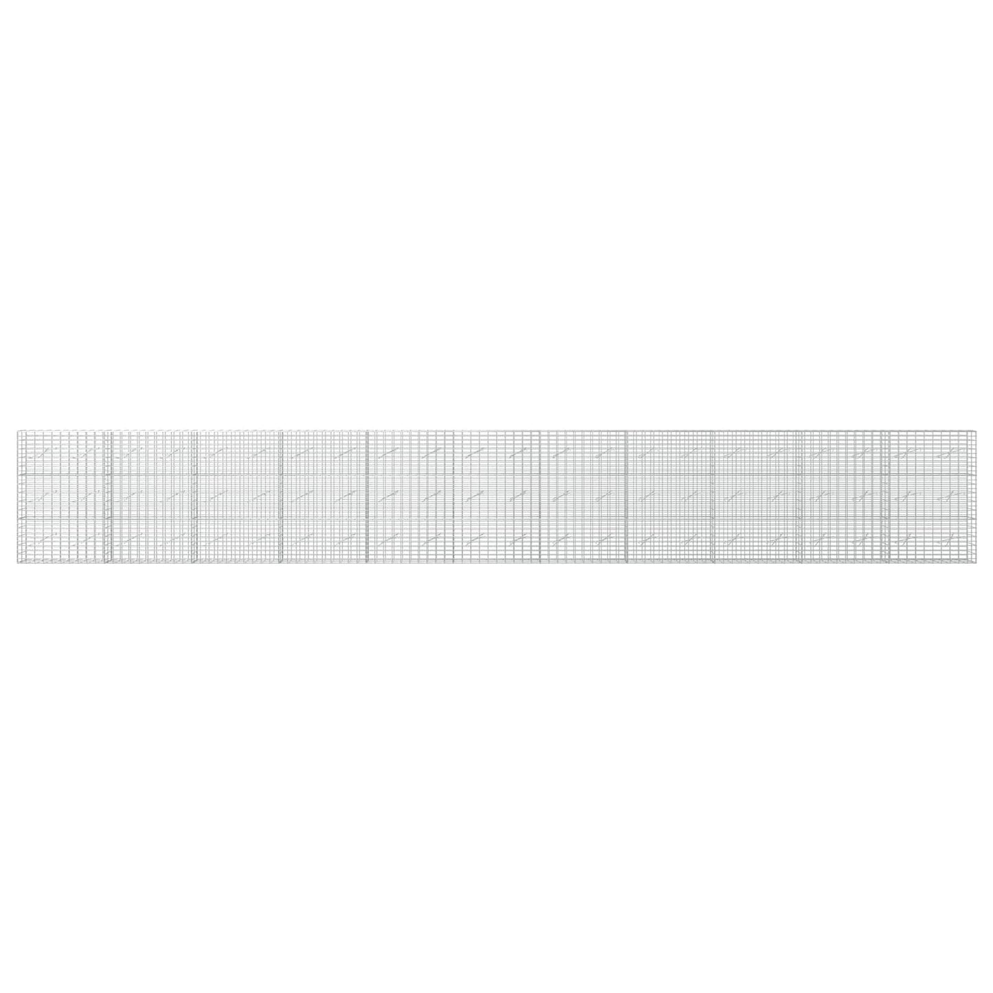 vidaXL Γκαμπιόν με σύρμα 5 mm και πλέγμα 5x10 cm 1100x10x150 εκ