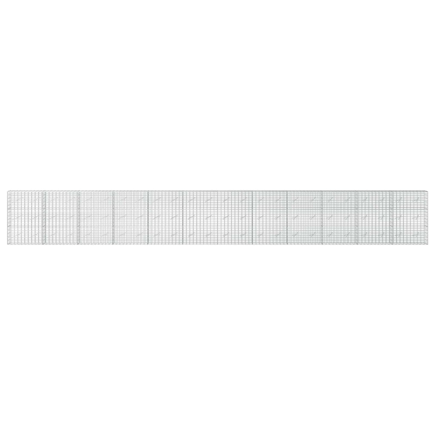 vidaXL Γκαμπιόν με σύρμα 5 mm και πλέγμα 5x10 cm 1200x10x150 εκ.