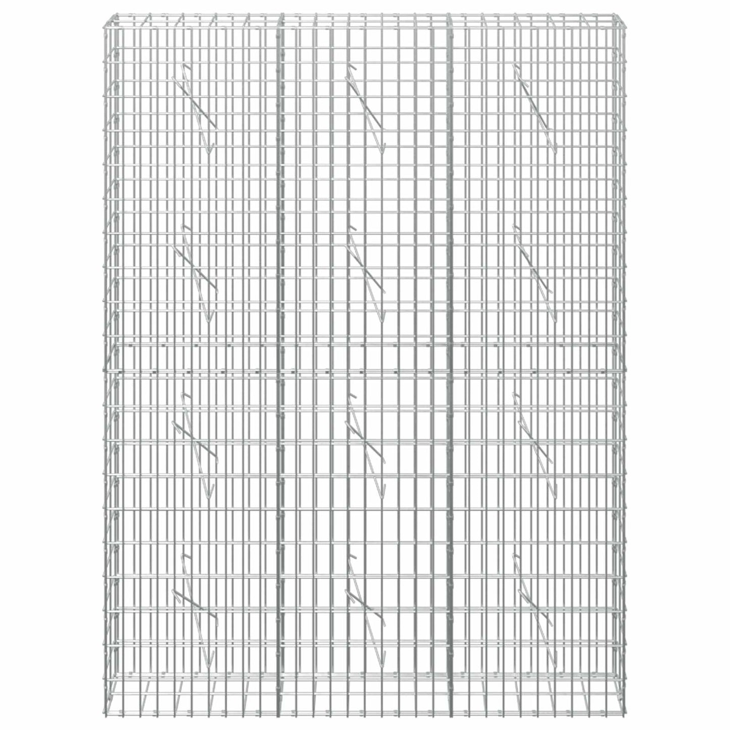 vidaXL Γκαμπιόν με σύρμα 5 mm και πλέγμα 5x10 cm 150x10x200 εκ