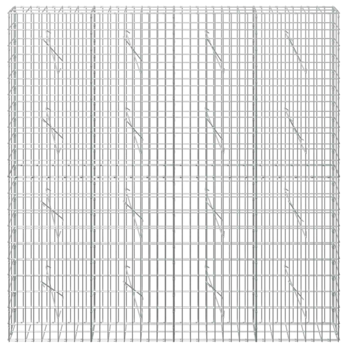 vidaXL Γκαμπιόν με σύρμα 5 mm και πλέγμα 5x10 cm 200x10x200 εκ