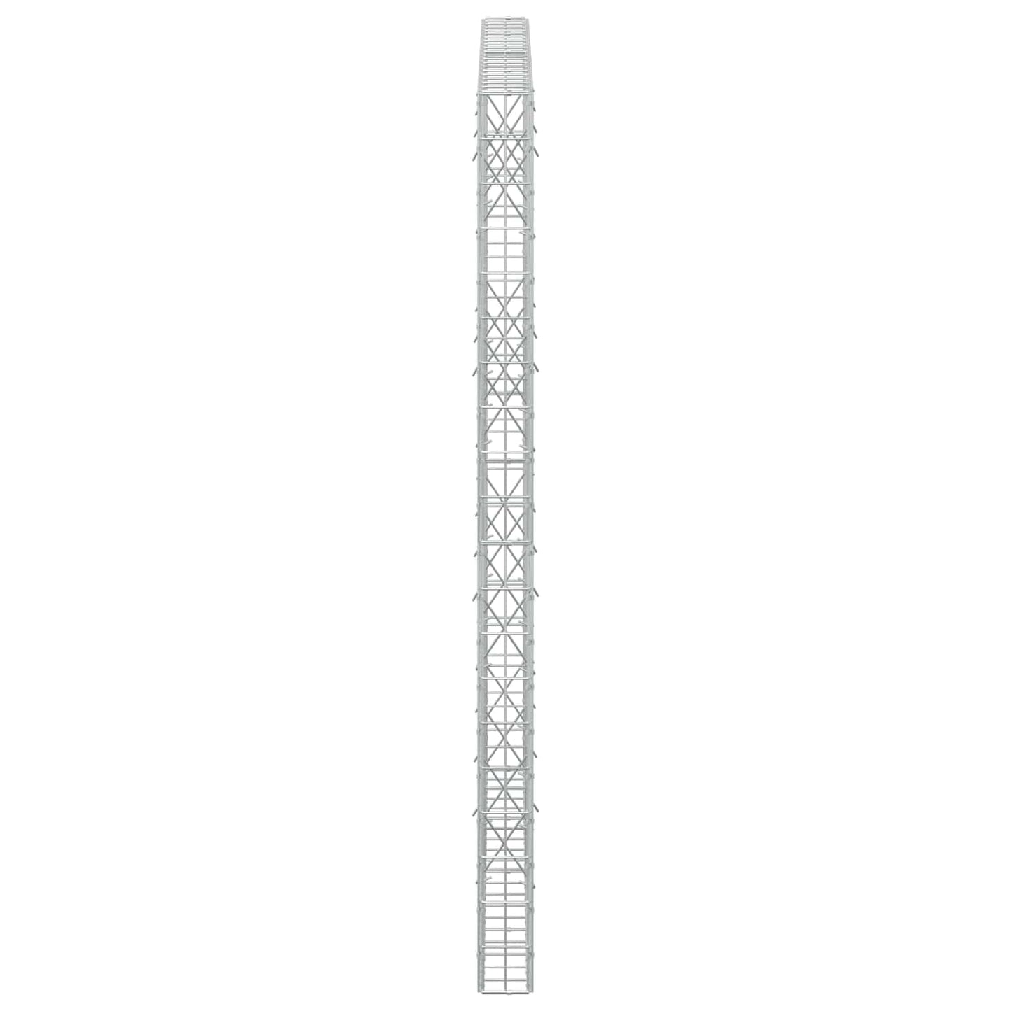 vidaXL Γκαμπιόν με σύρμα 5 mm και πλέγμα 5x10 cm 200x10x200 εκ