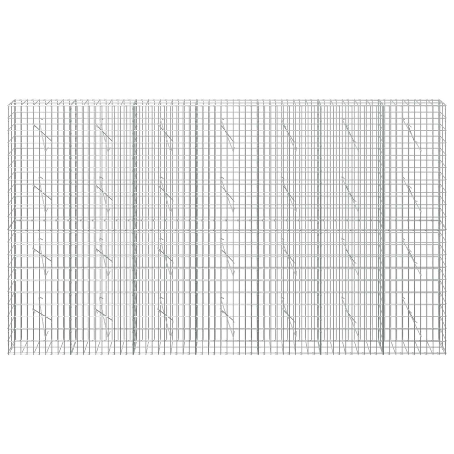 vidaXL Γκαμπιόν με σύρμα 5 mm και πλέγμα 5x10 cm 350x10x200 εκ.