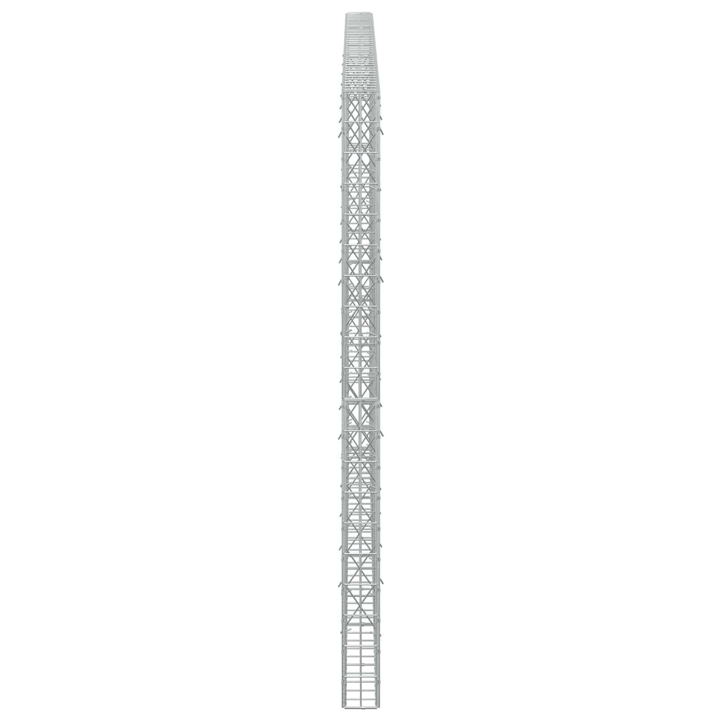 vidaXL Γκαμπιόν με σύρμα 5 mm και πλέγμα 5x10 cm 400x10x200 εκ